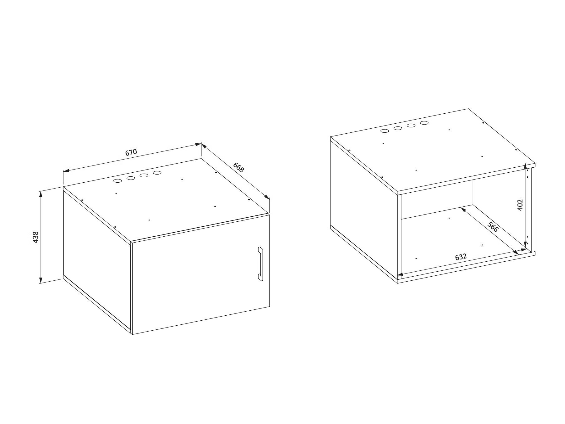 Cabinet de baie suspendat Novdele 104 (Cașmir)