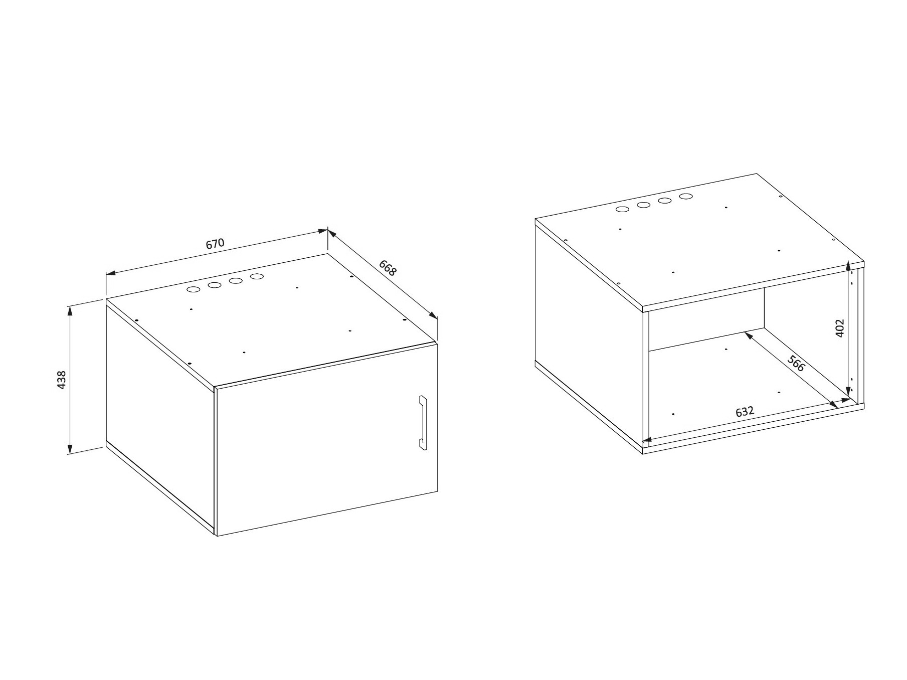 Cabinet de baie suspendat Novdele 104 (Nuc)