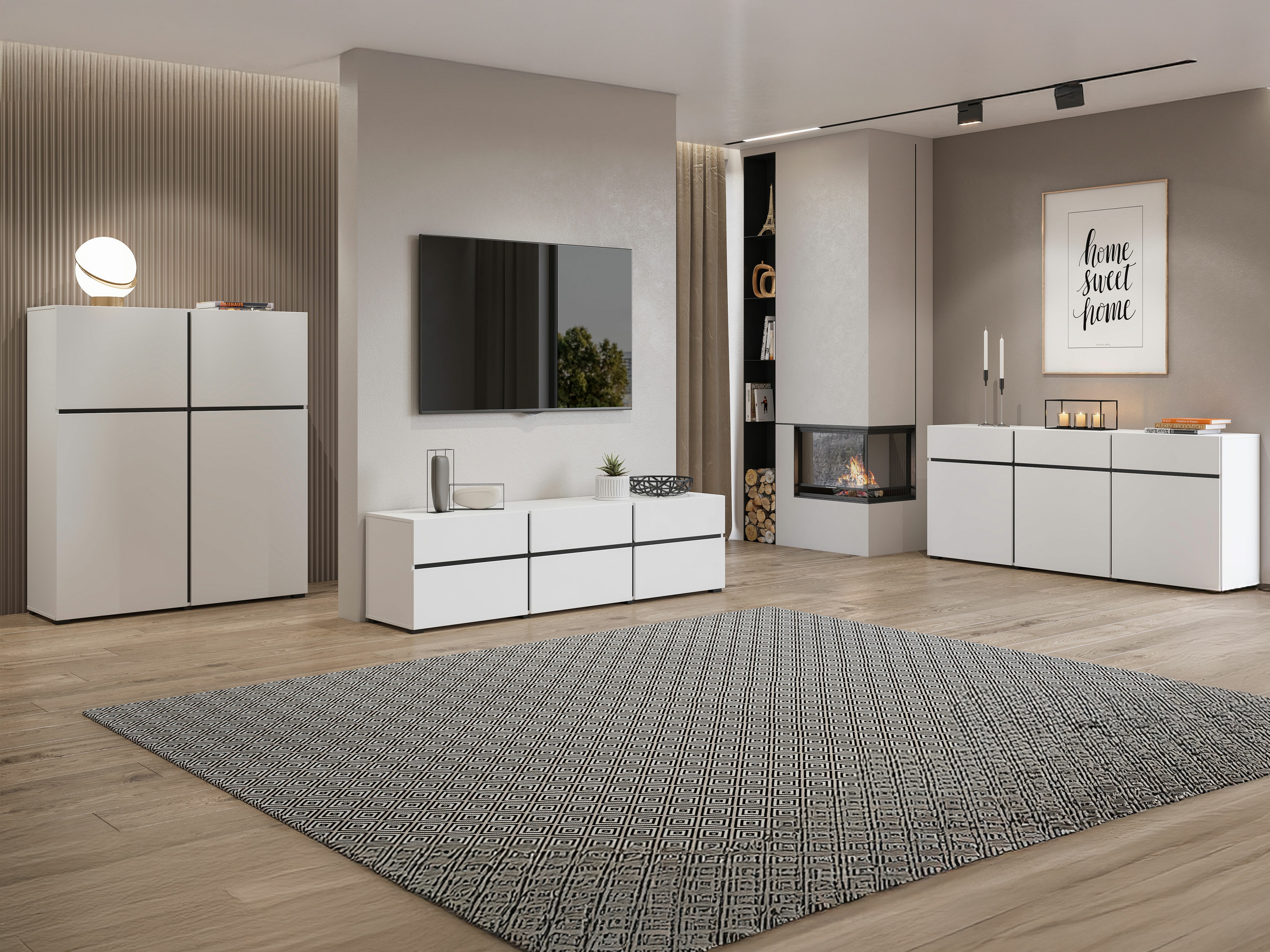 Comodă Alfere 103 (Alb)