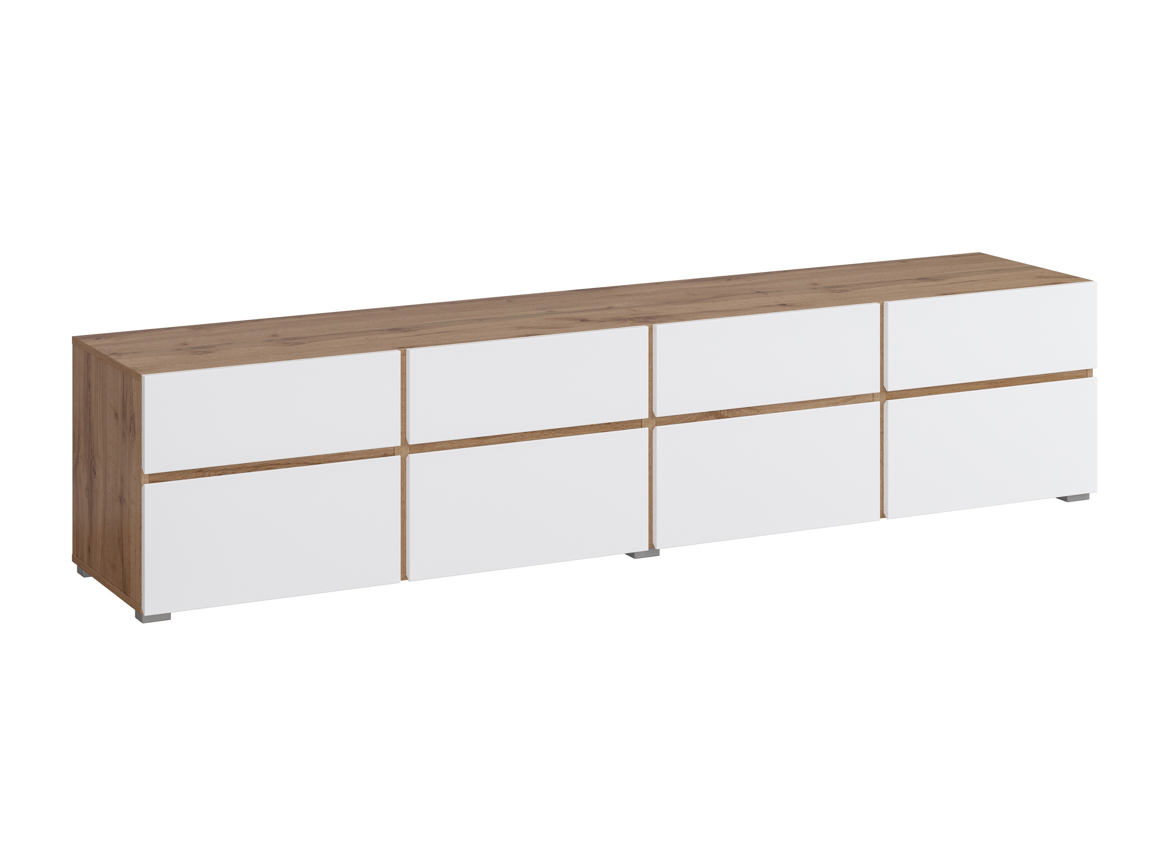 Comodă TV Alfere 101 (Wotak stejar + Alb)