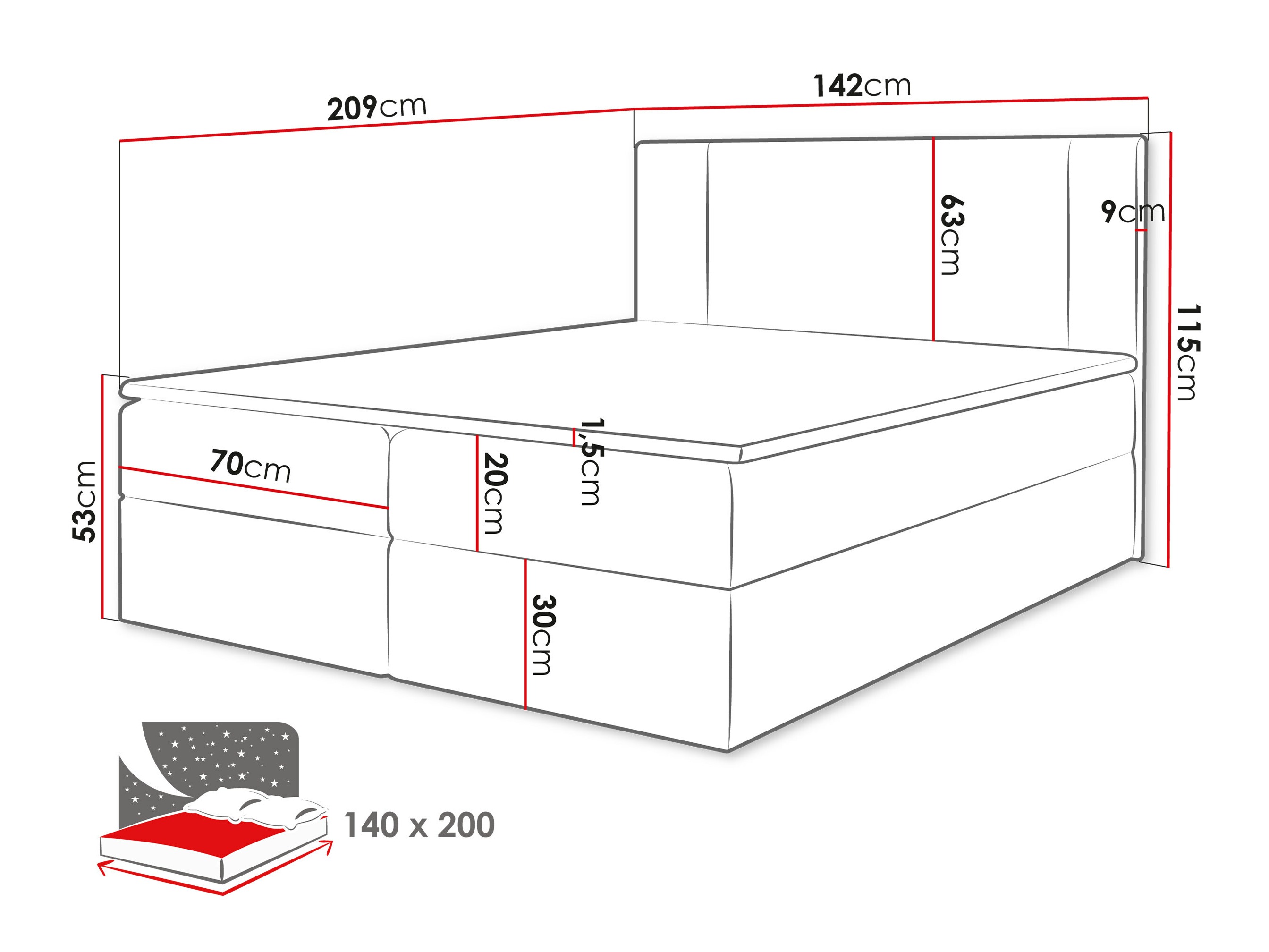 Pat boxspring Zanesville 101 (Manila 14)