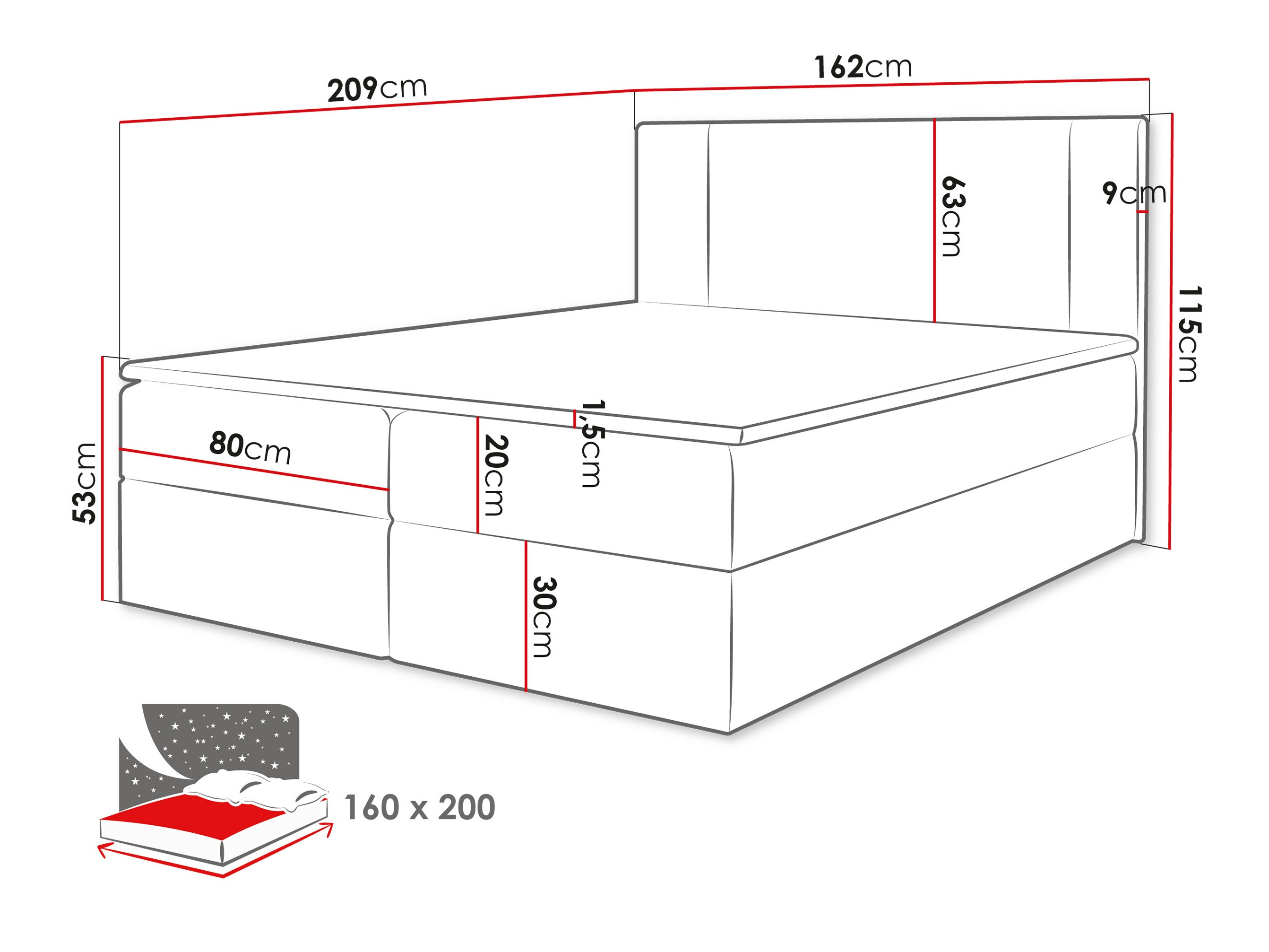 Pat boxspring Zanesville 101 (Manila 14)
