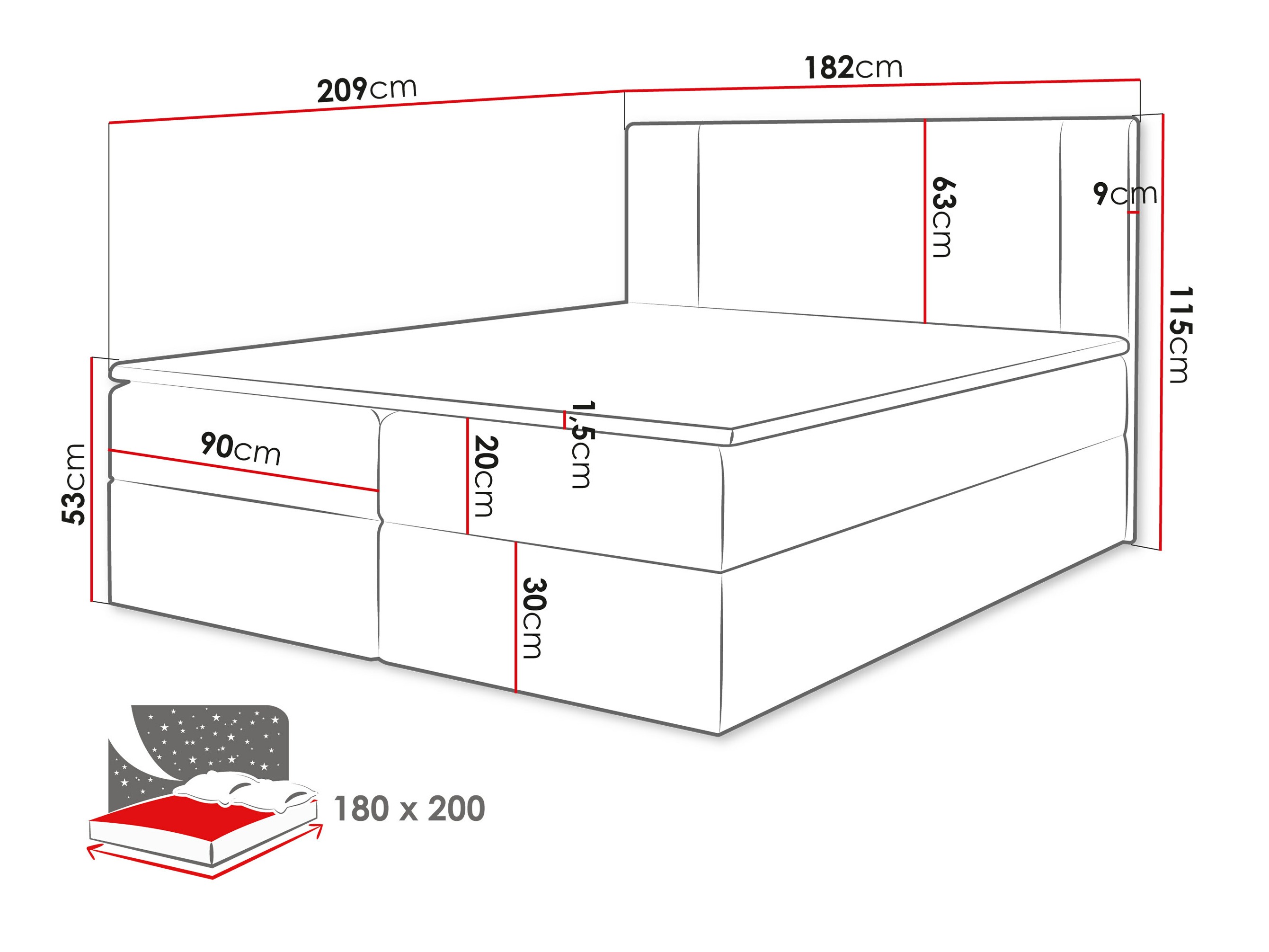 Pat boxspring Zanesville 101 (Manila 16)