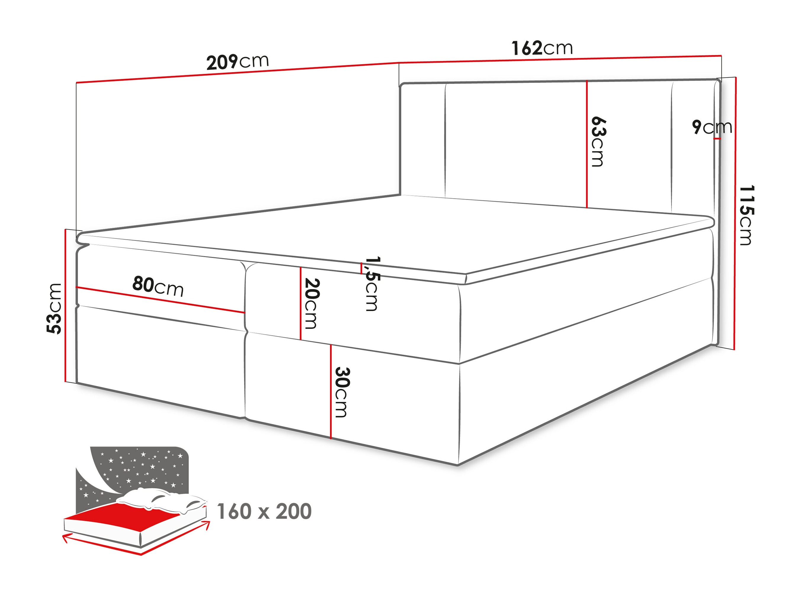 Pat boxspring Zanesville 101 (Manila 18)