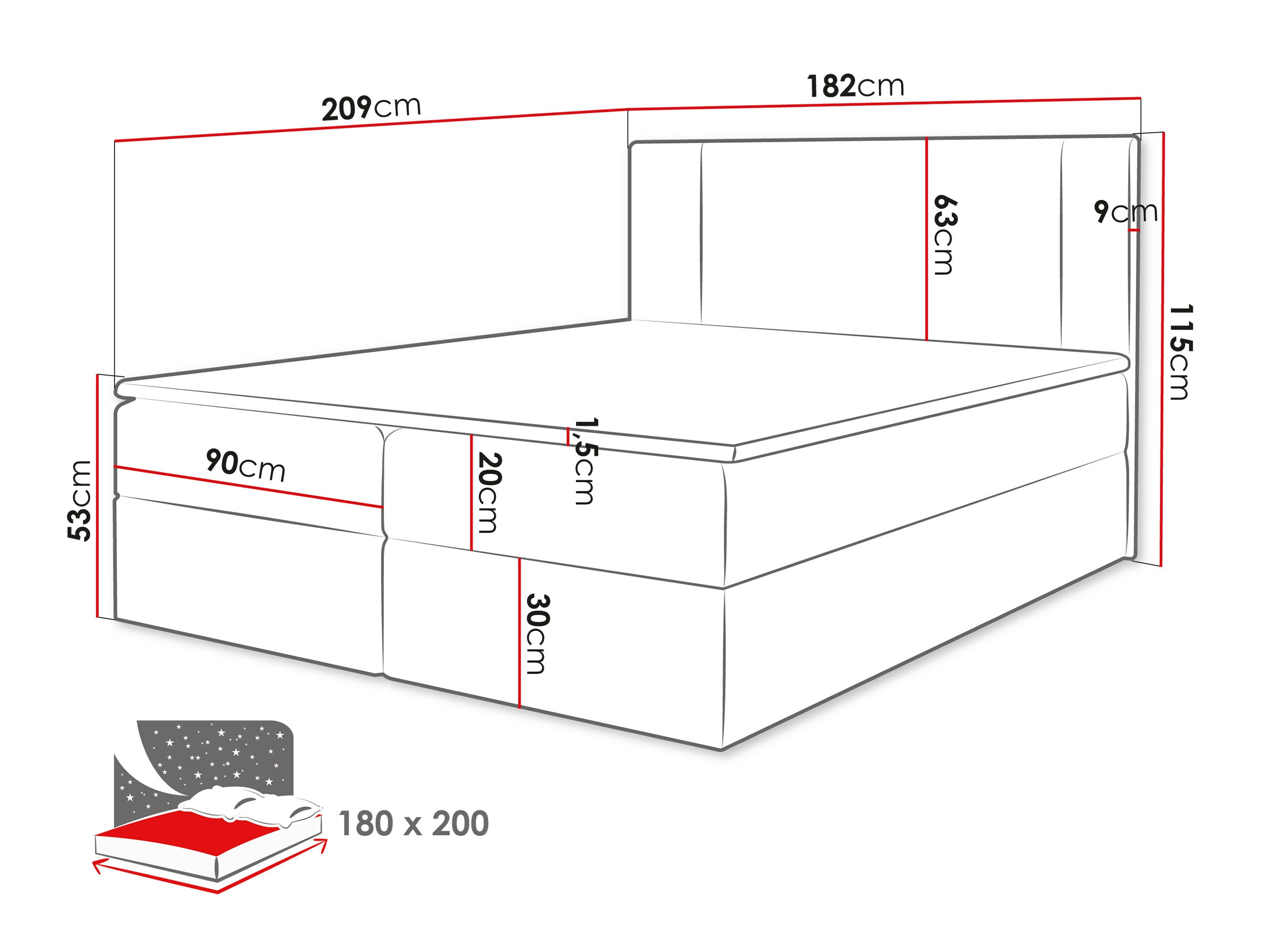 Pat boxspring Zanesville 101 (Manila 18)