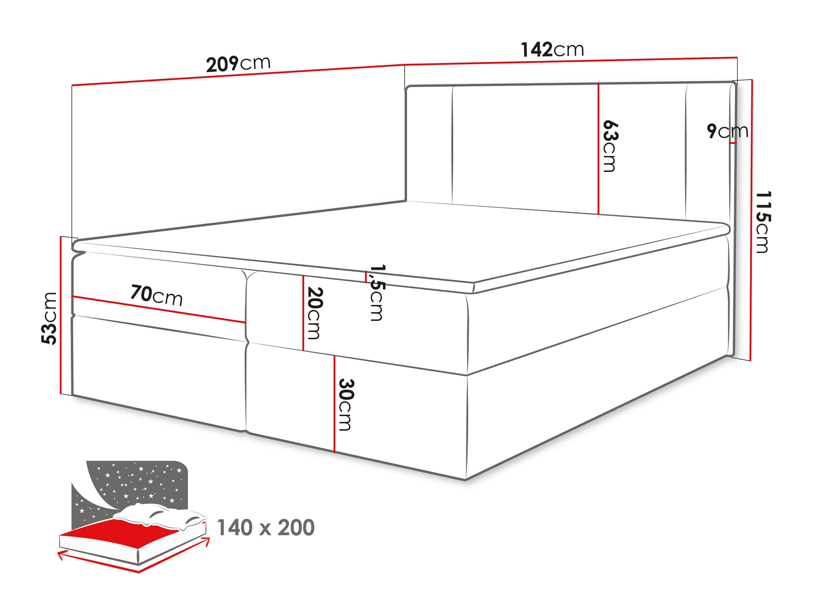 Pat boxspring Zanesville 101 (Manila 22)