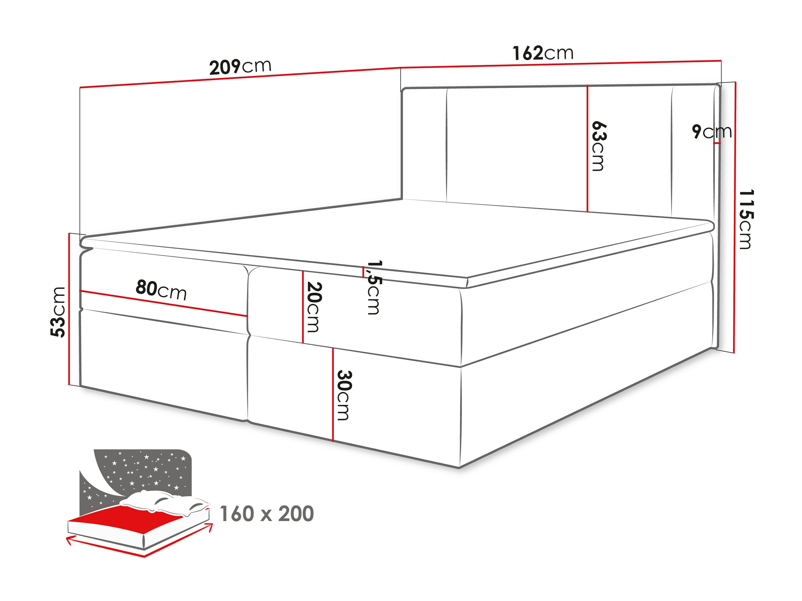 Pat boxspring Zanesville 101 (Manila 22)