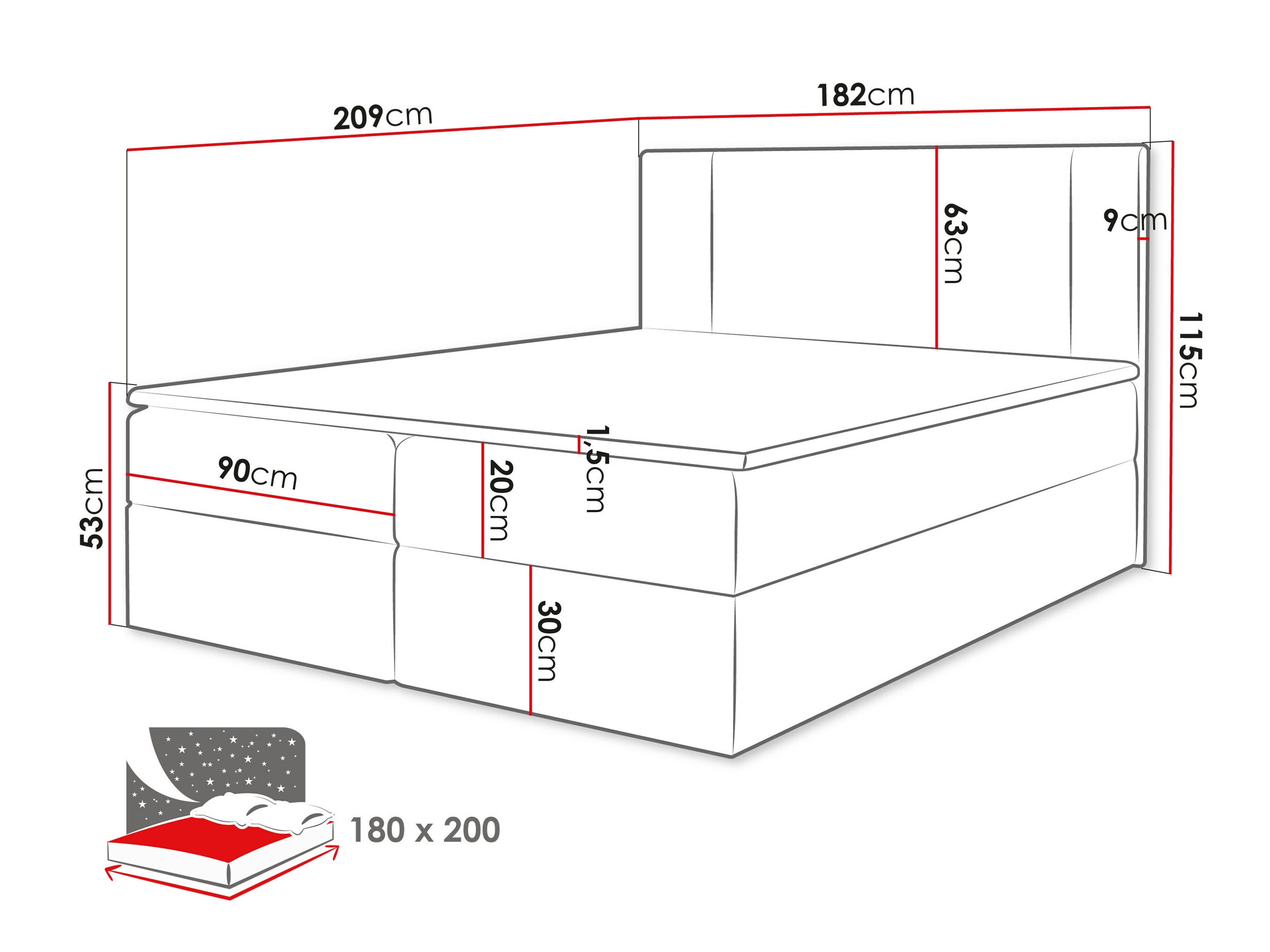Pat boxspring Zanesville 101 (Manila 22)