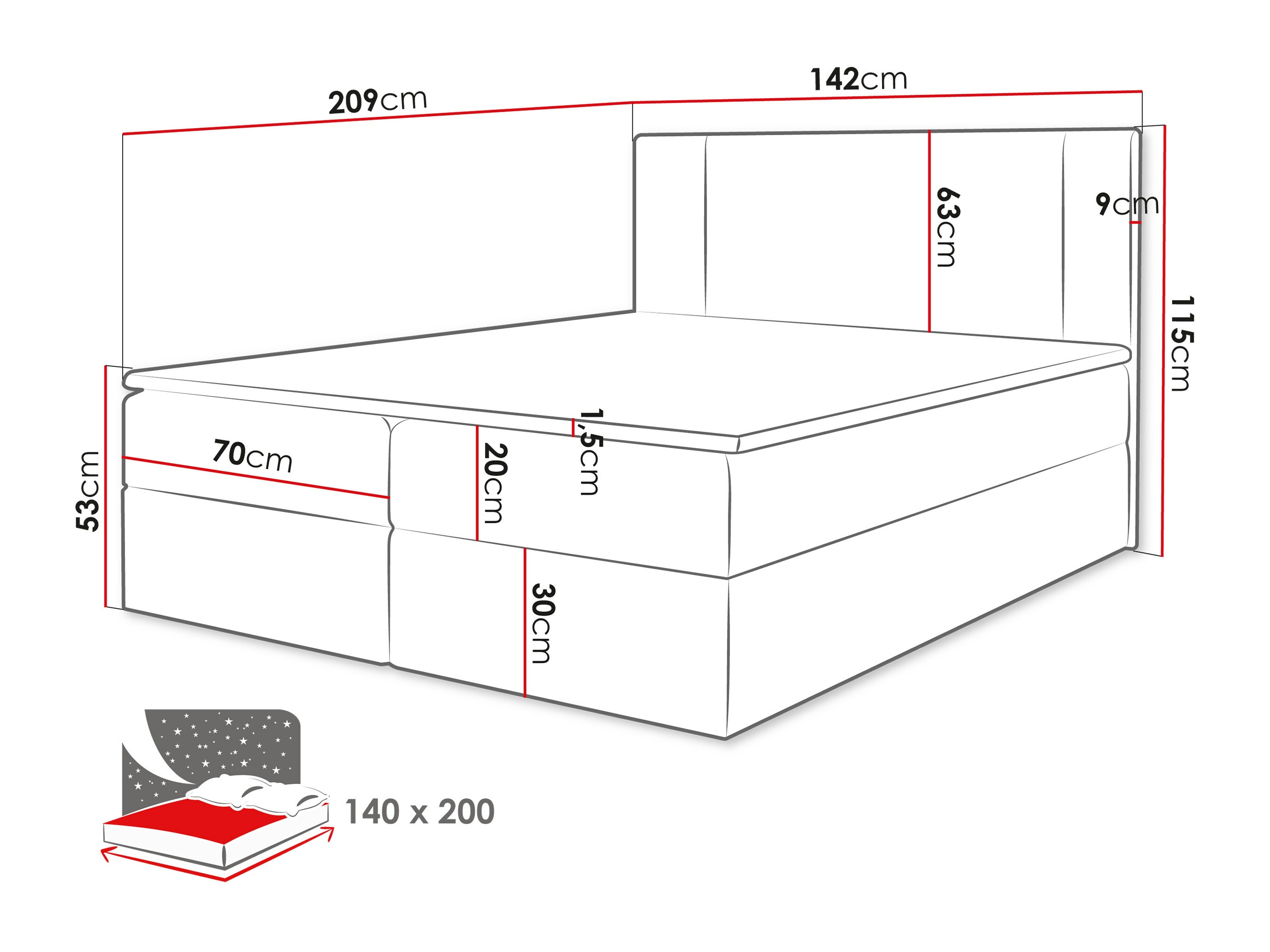 Pat boxspring Zanesville 101 (Manila 35)