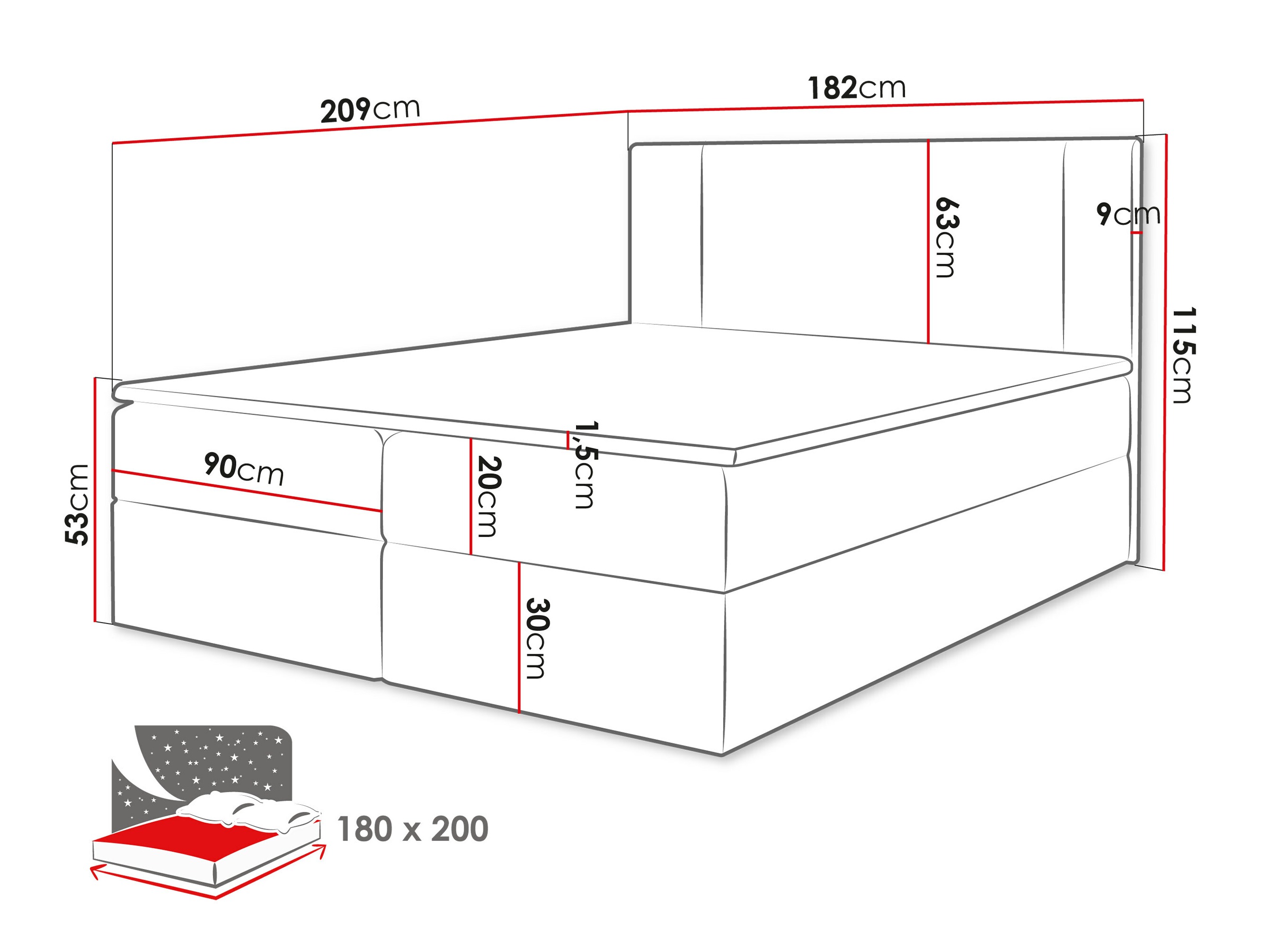 Pat boxspring Zanesville 101 (Manila 35)
