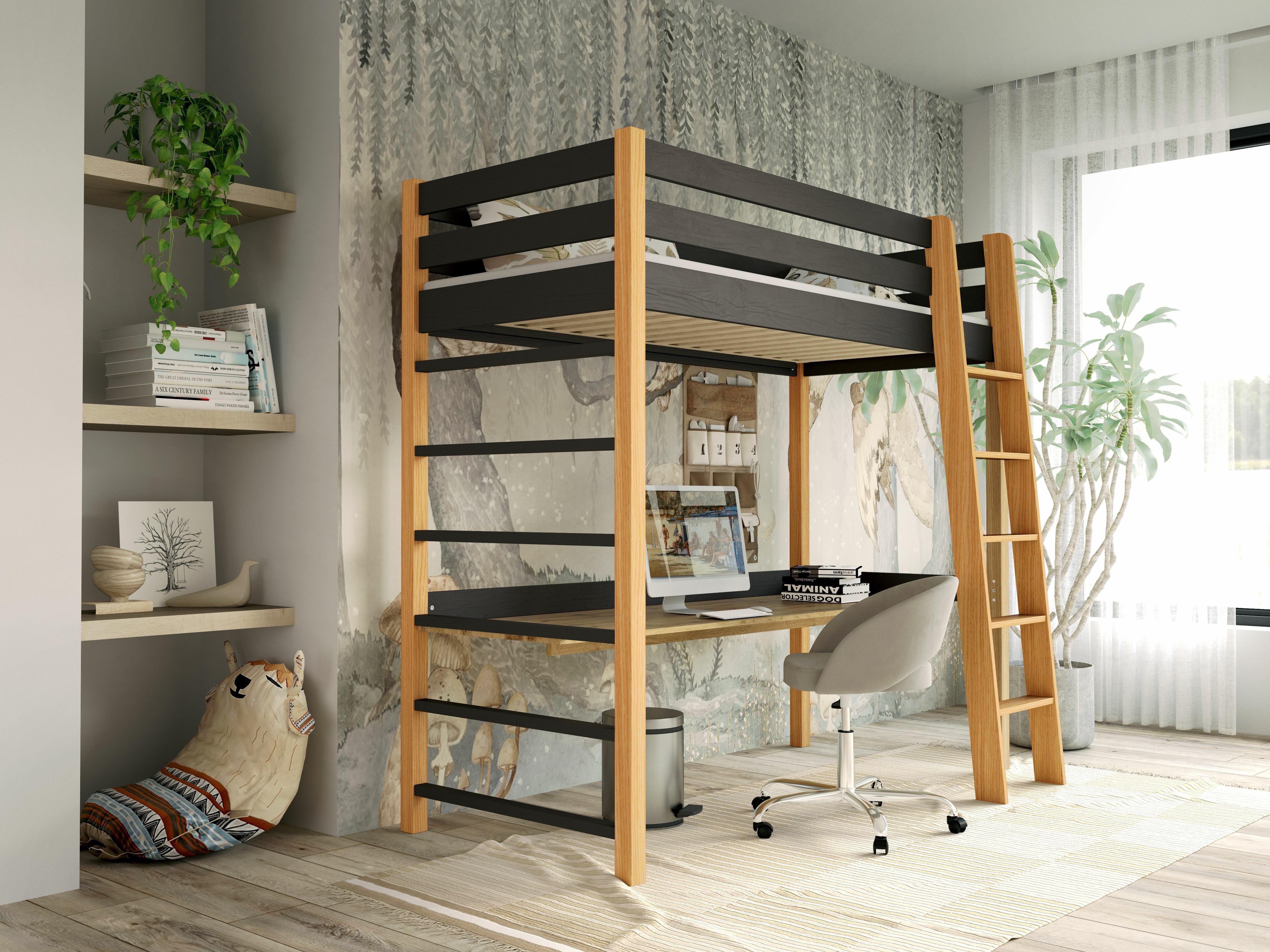 Pat înalt Ogden 173 (Negru)