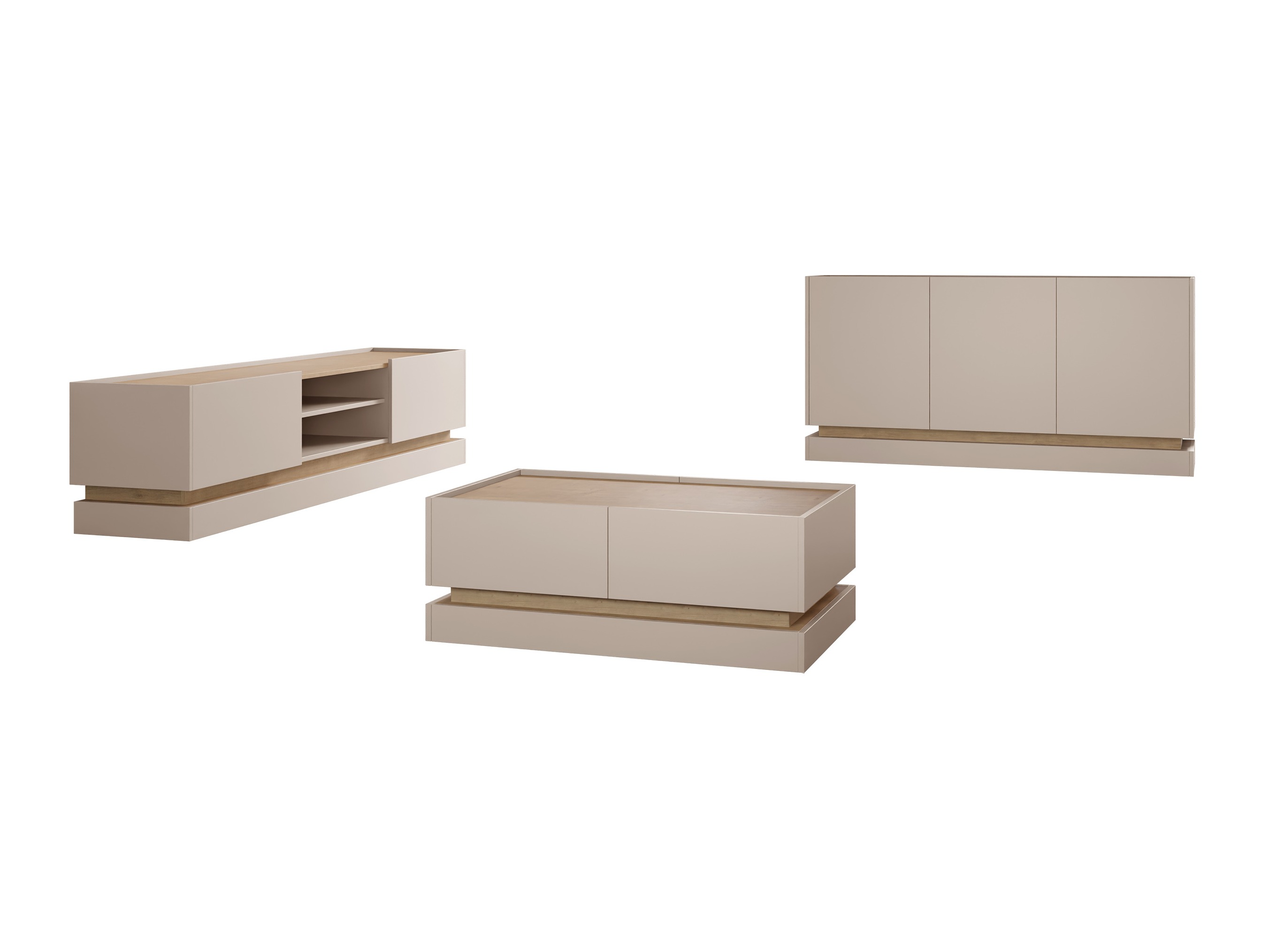Set de living Comfivo Tilia (Cașmir + Stejar)