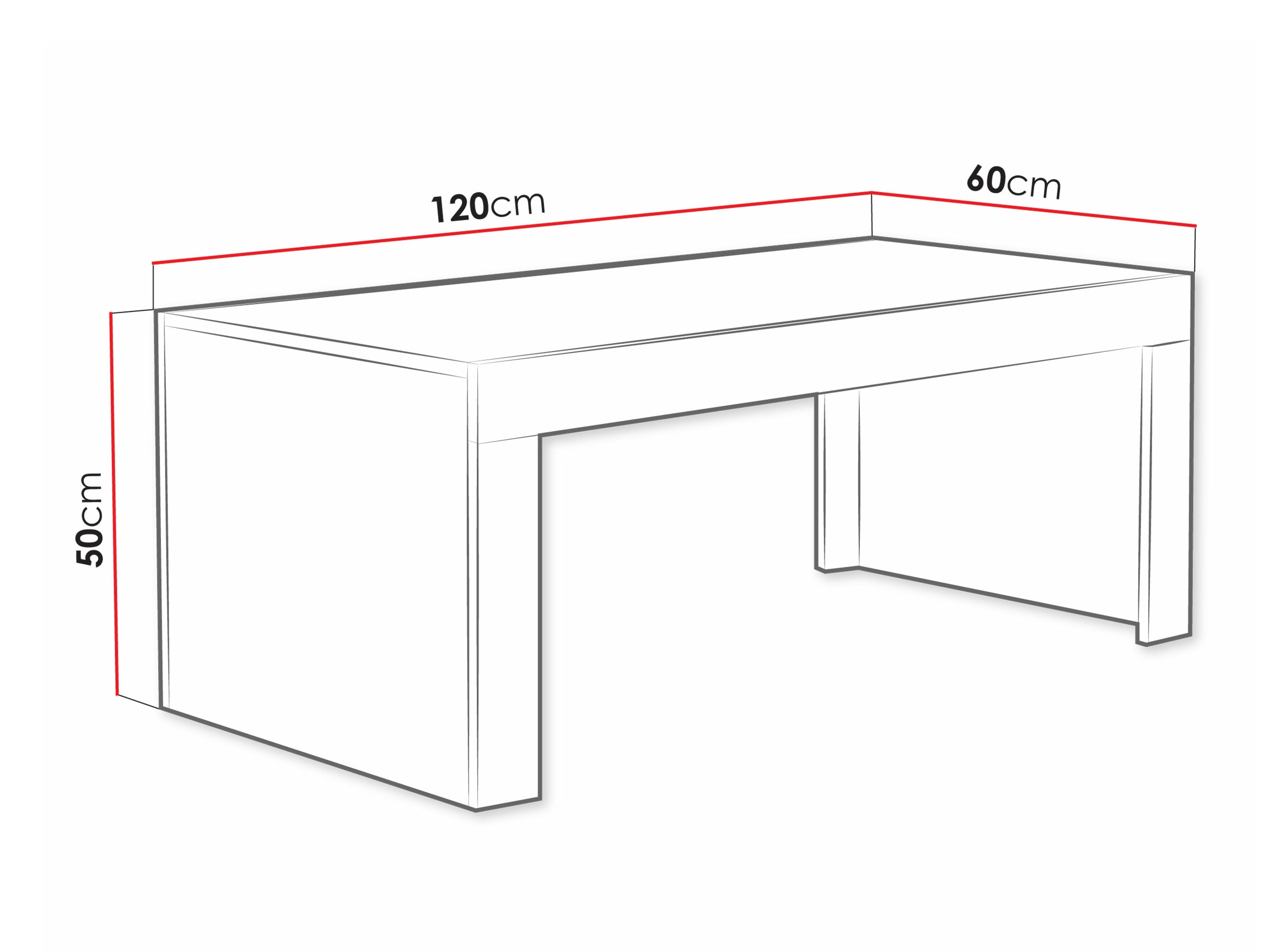 Măsuță de cafea Charlotte 107 (Alb + Alb lucios)
