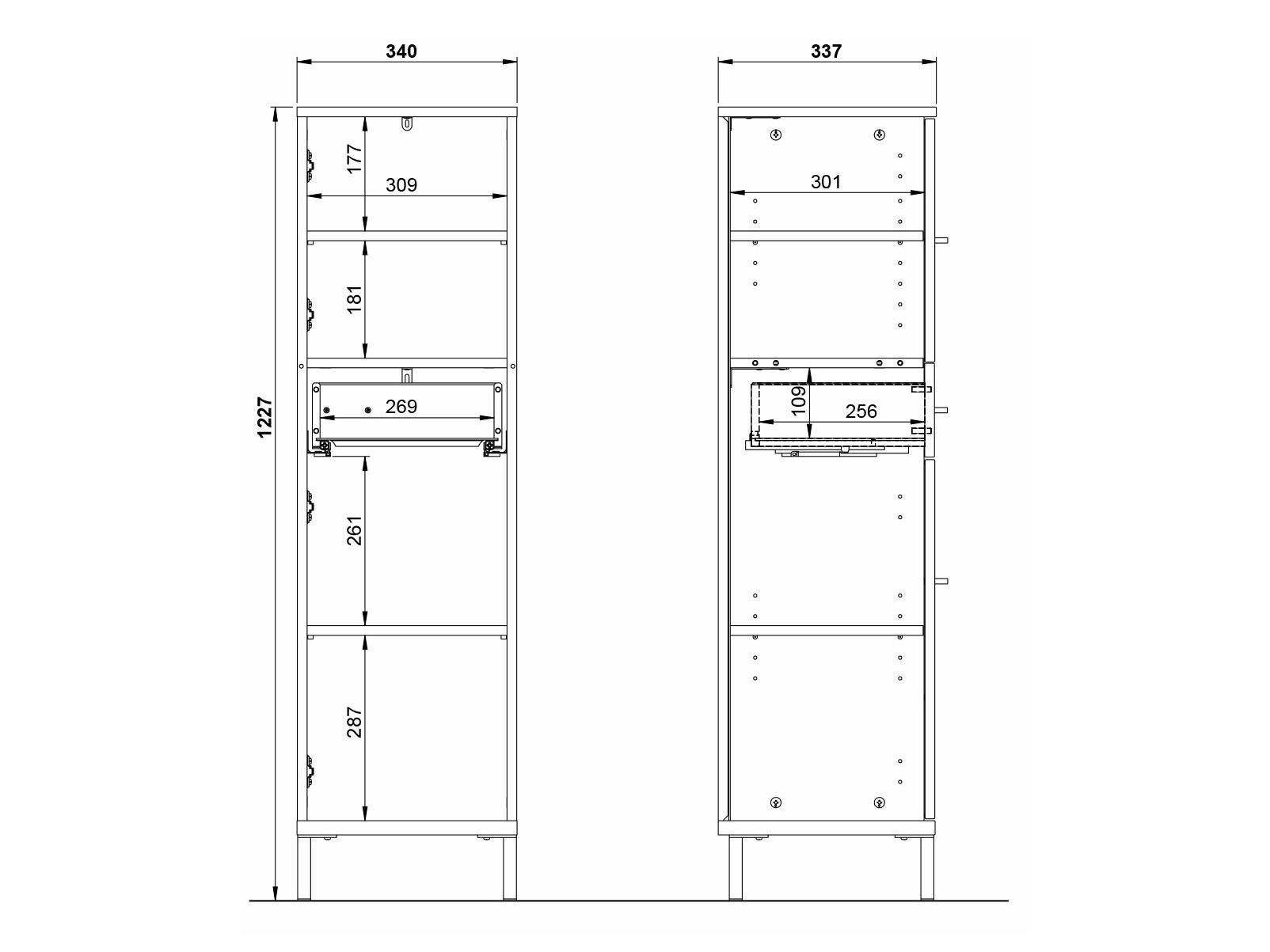 Cabinet de baie neancorat Ruvlevu 101 (Grafit + Navarra stejar)