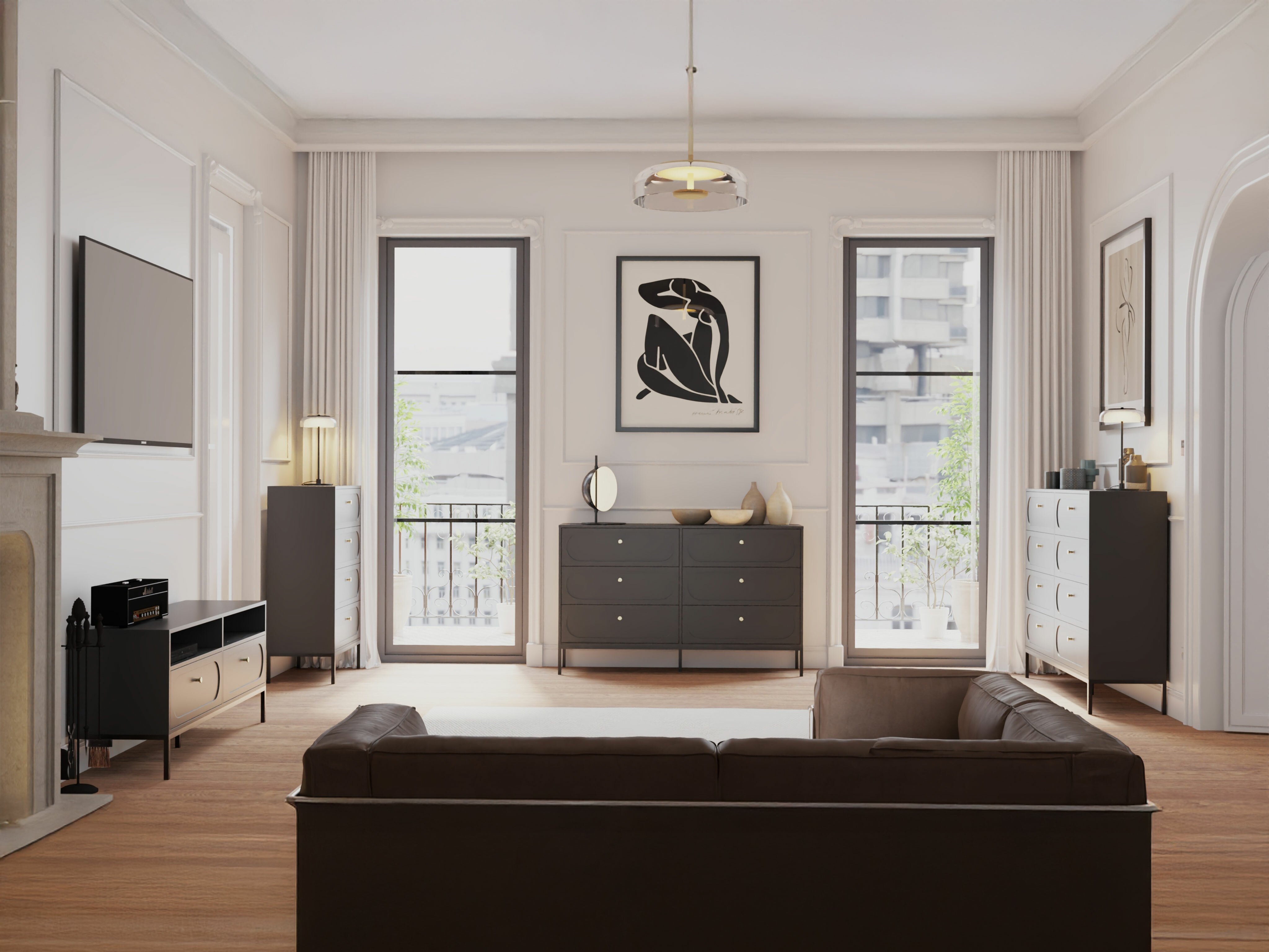 Comodă Bristol 234 (Negru)