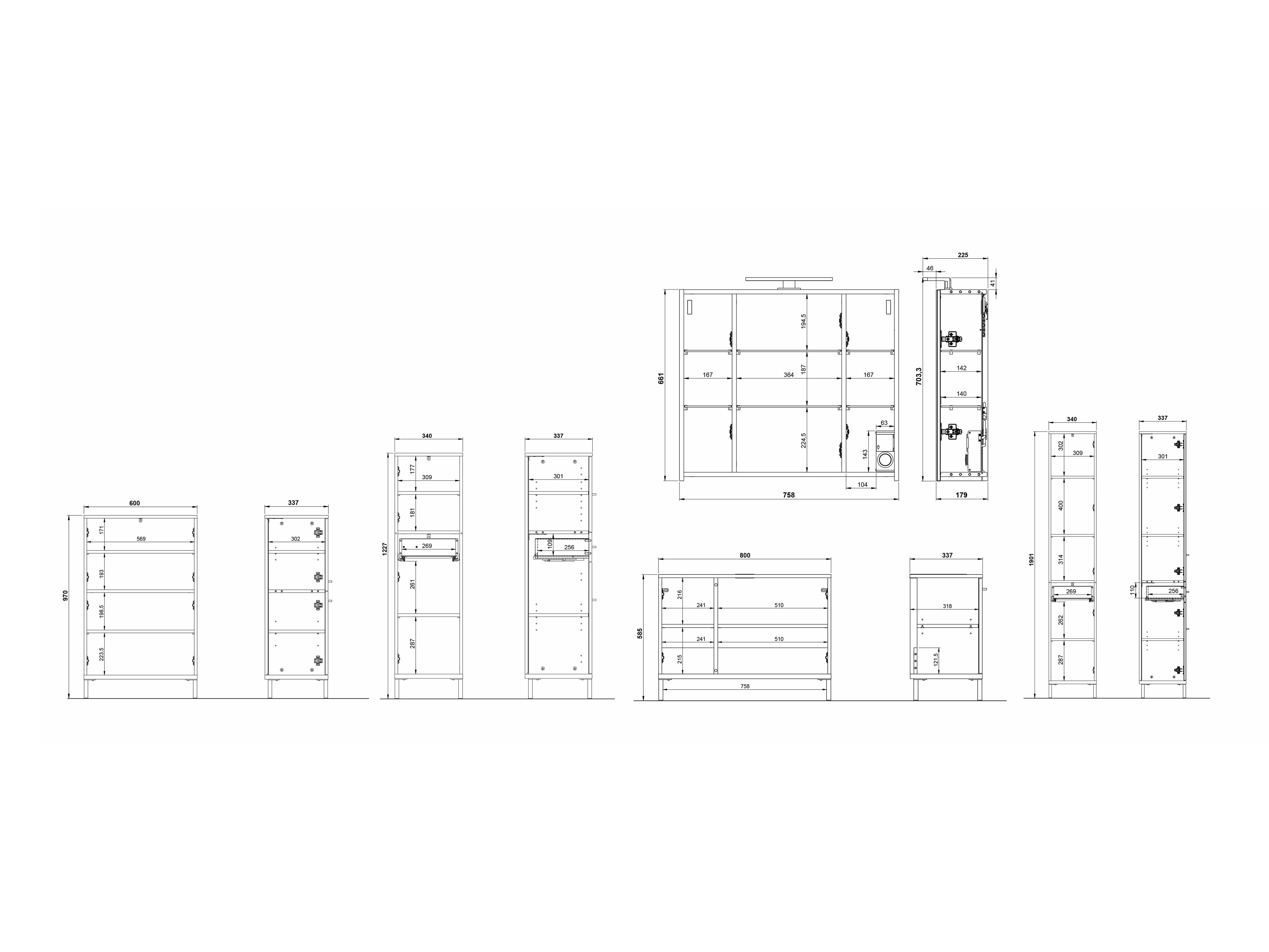 Set baie Ruvlevu 104 (Gri deschis + Nuca)