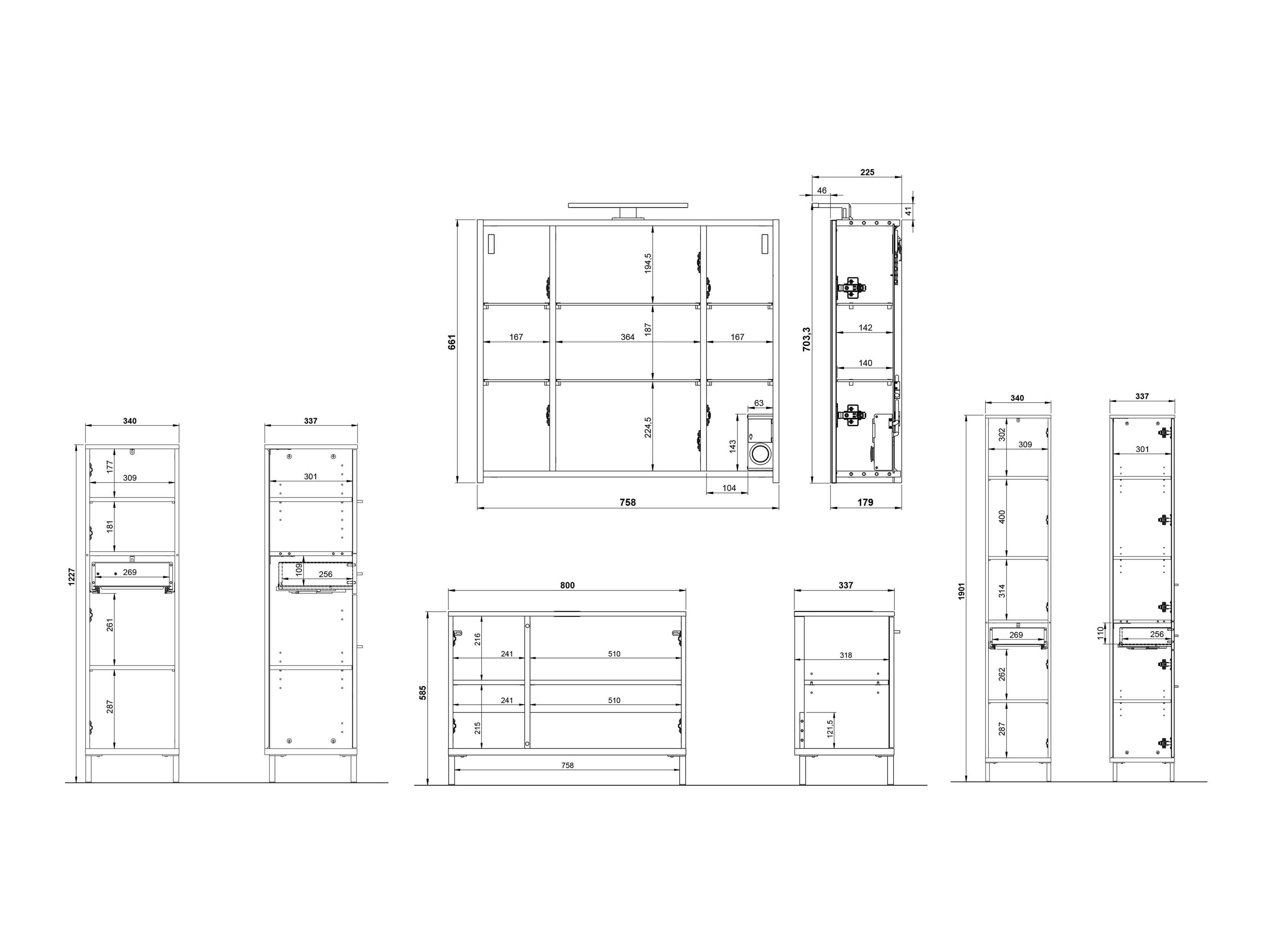 Set baie Ruvlevu 105 (Gri deschis + Nuca)