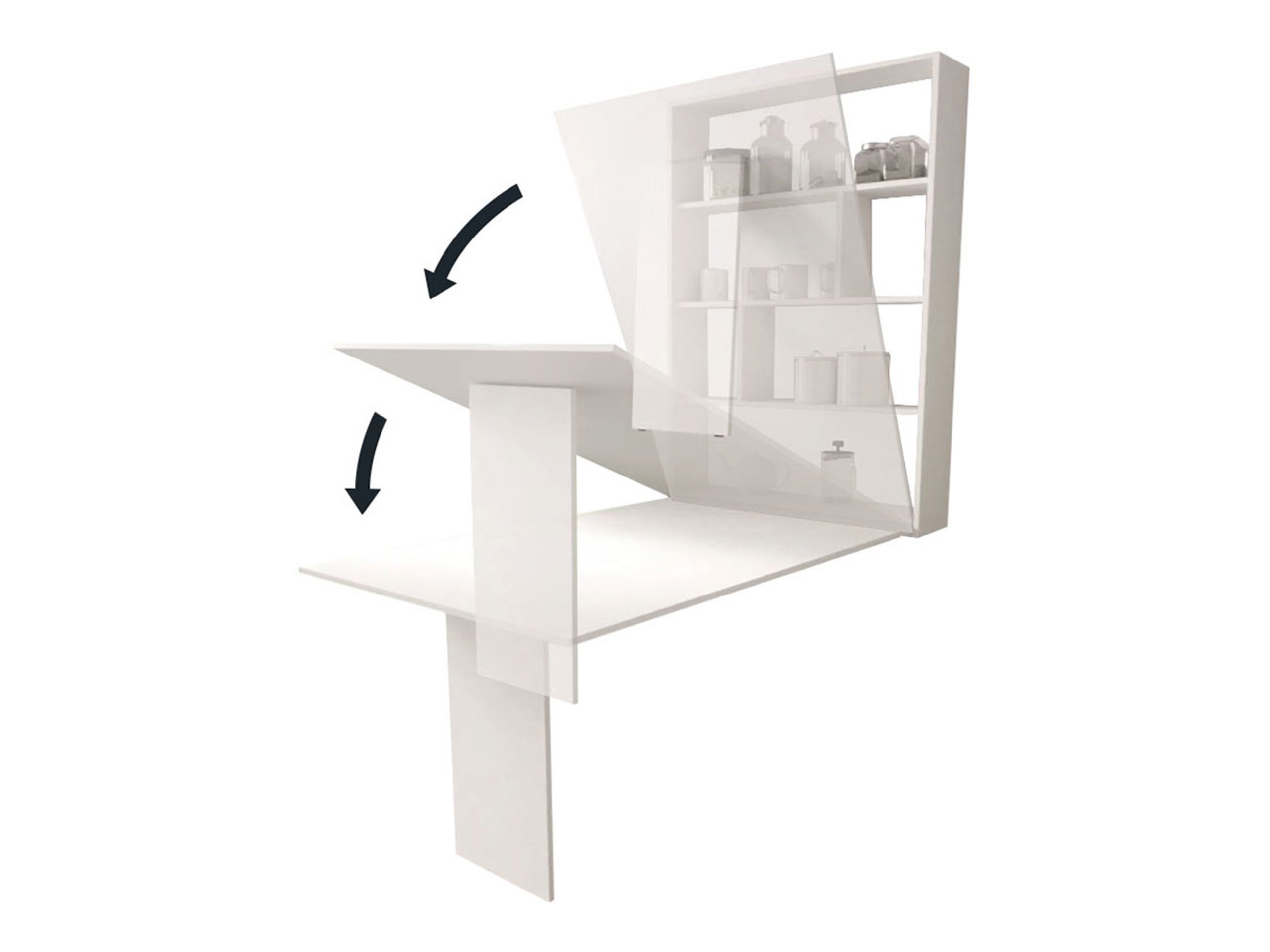 Masă pliantă Hartford 428 (Negru + Stejar Wotan)