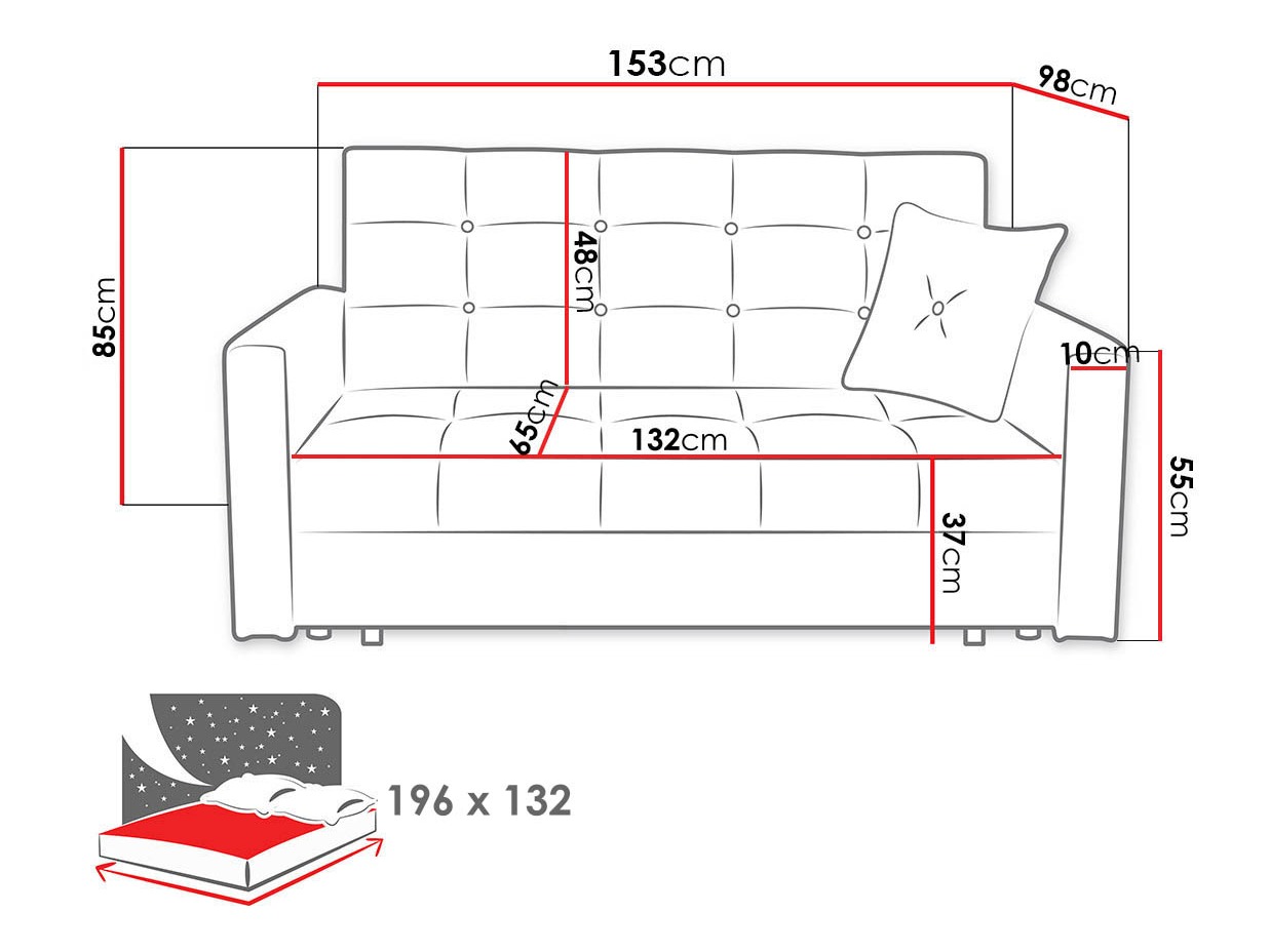Canapea extensibilă Seruna III (Nazar 225.01)