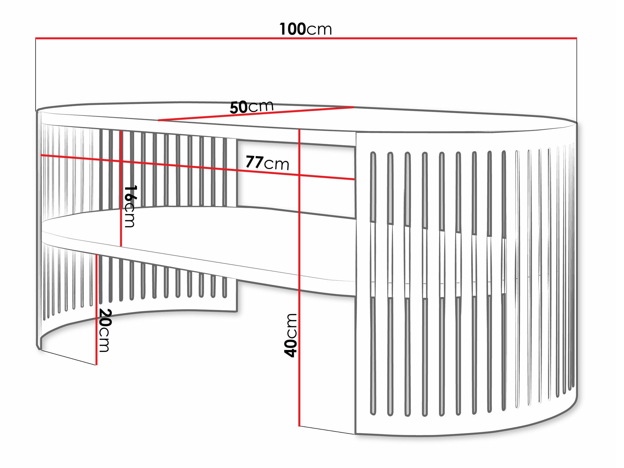 Măsuță de cafea SR10783 cu un mic defect
