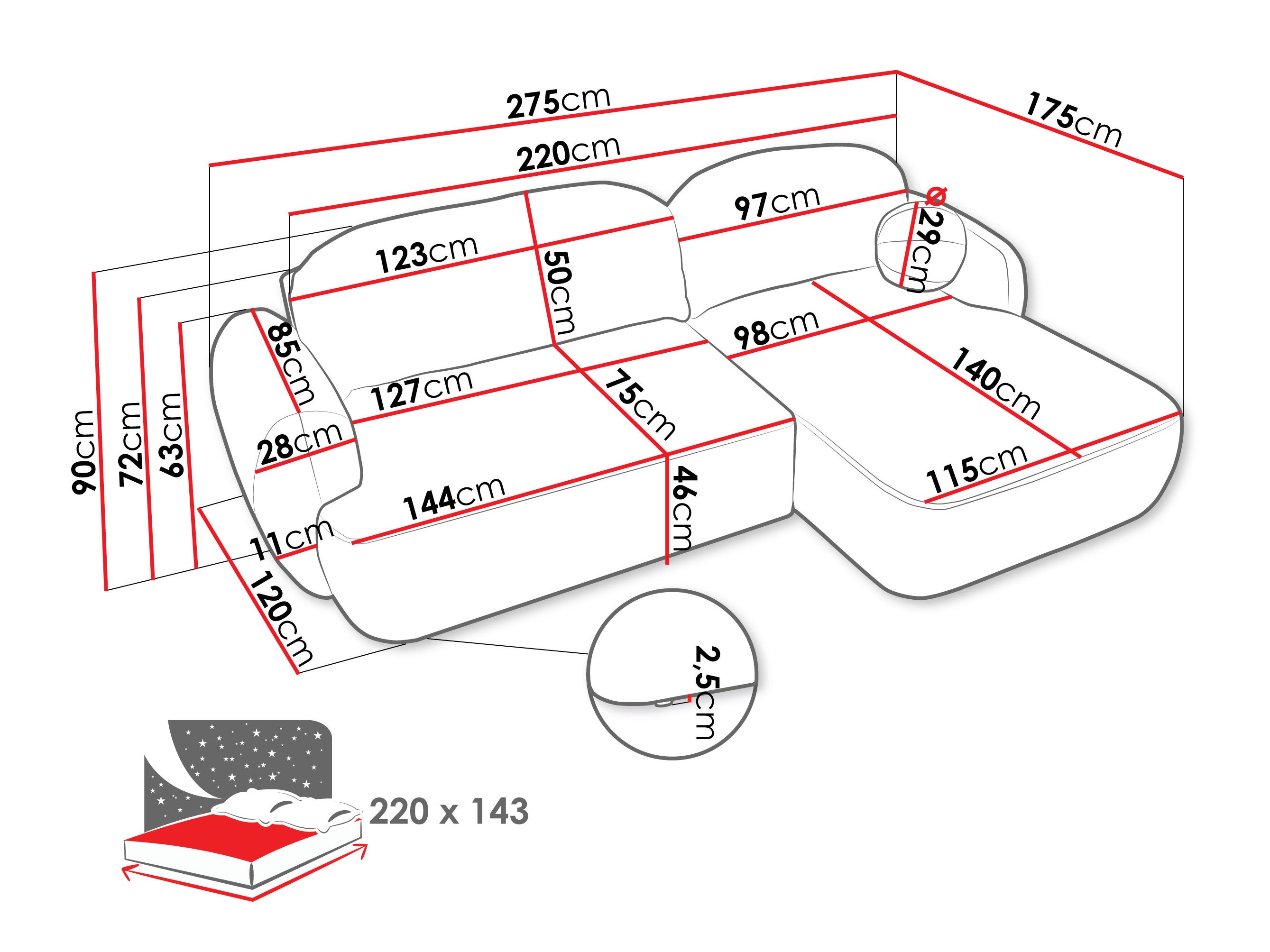 Colțar SR10798 cu un mic defect