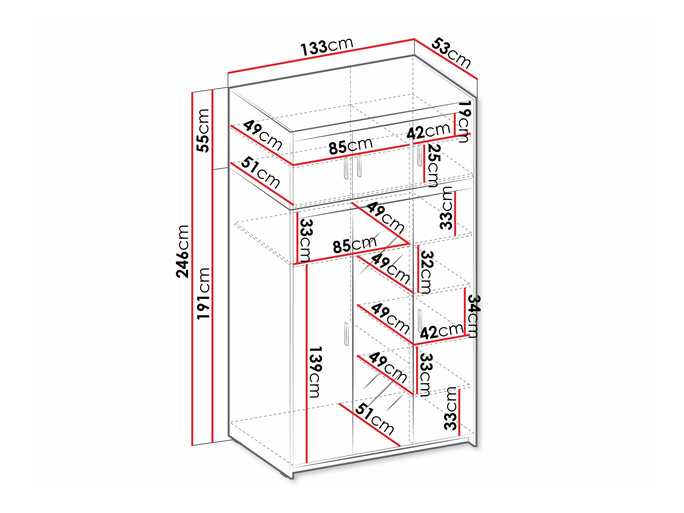 Dulap Novduni 105 (Alb)
