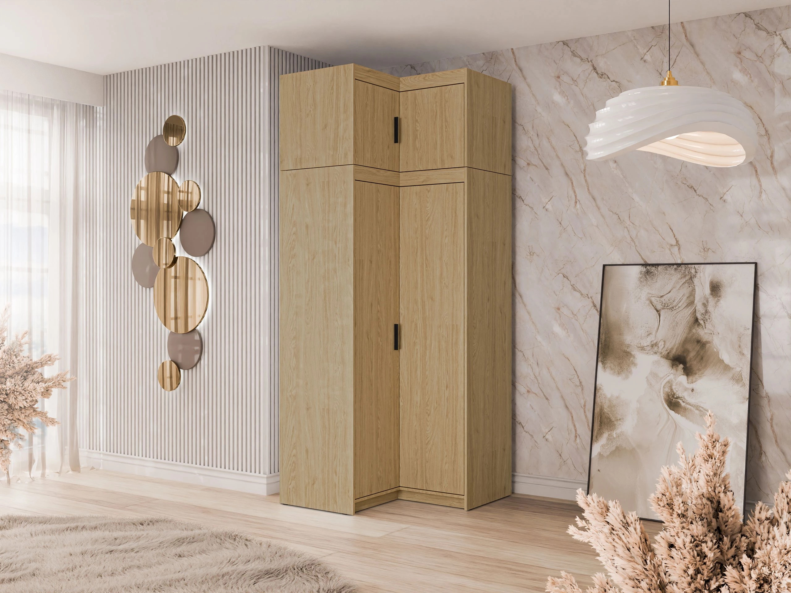 Dulap de colț Novduni 118 (Stejar)