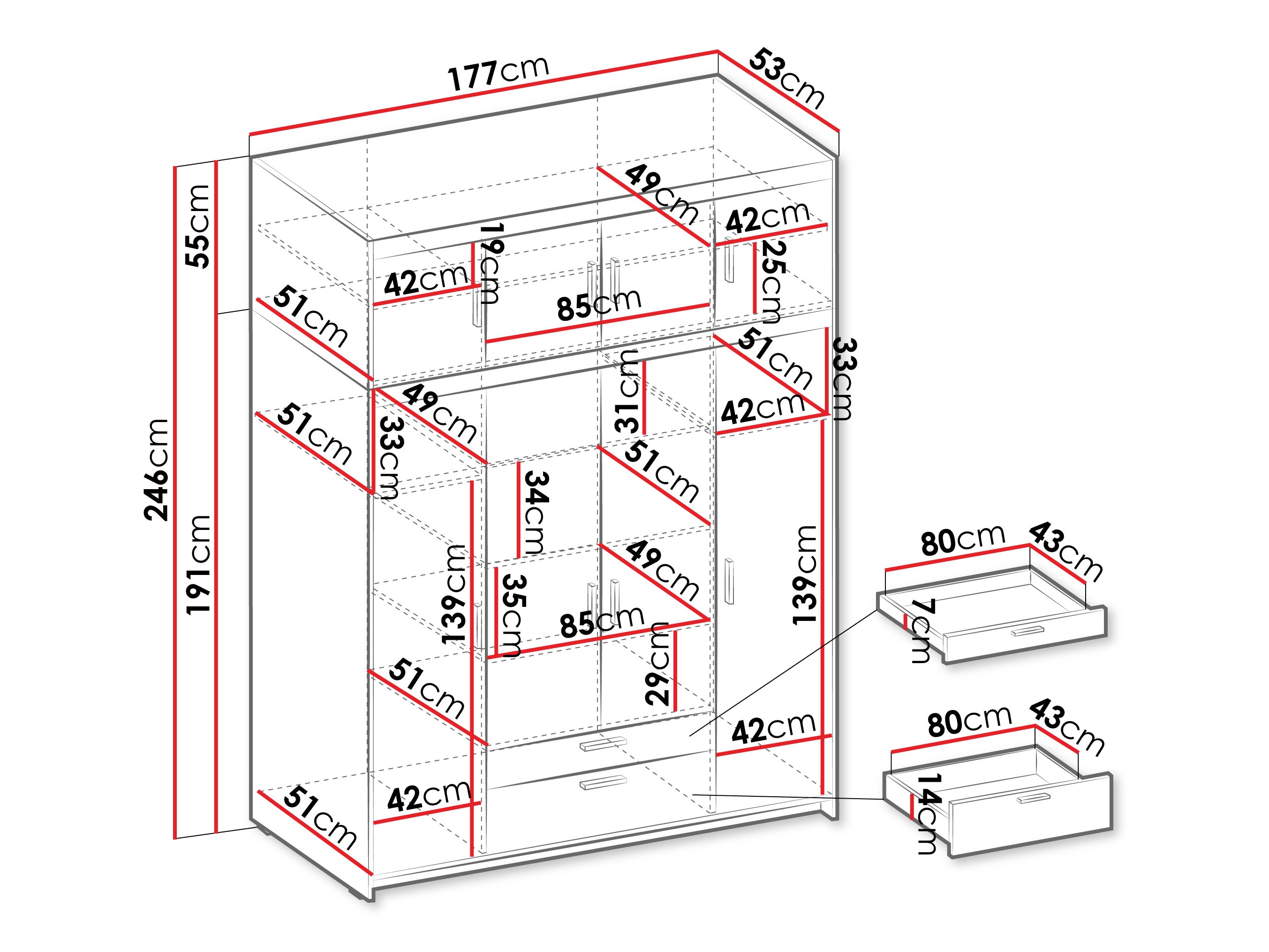 Dulap Novduni 106 (Stejar)