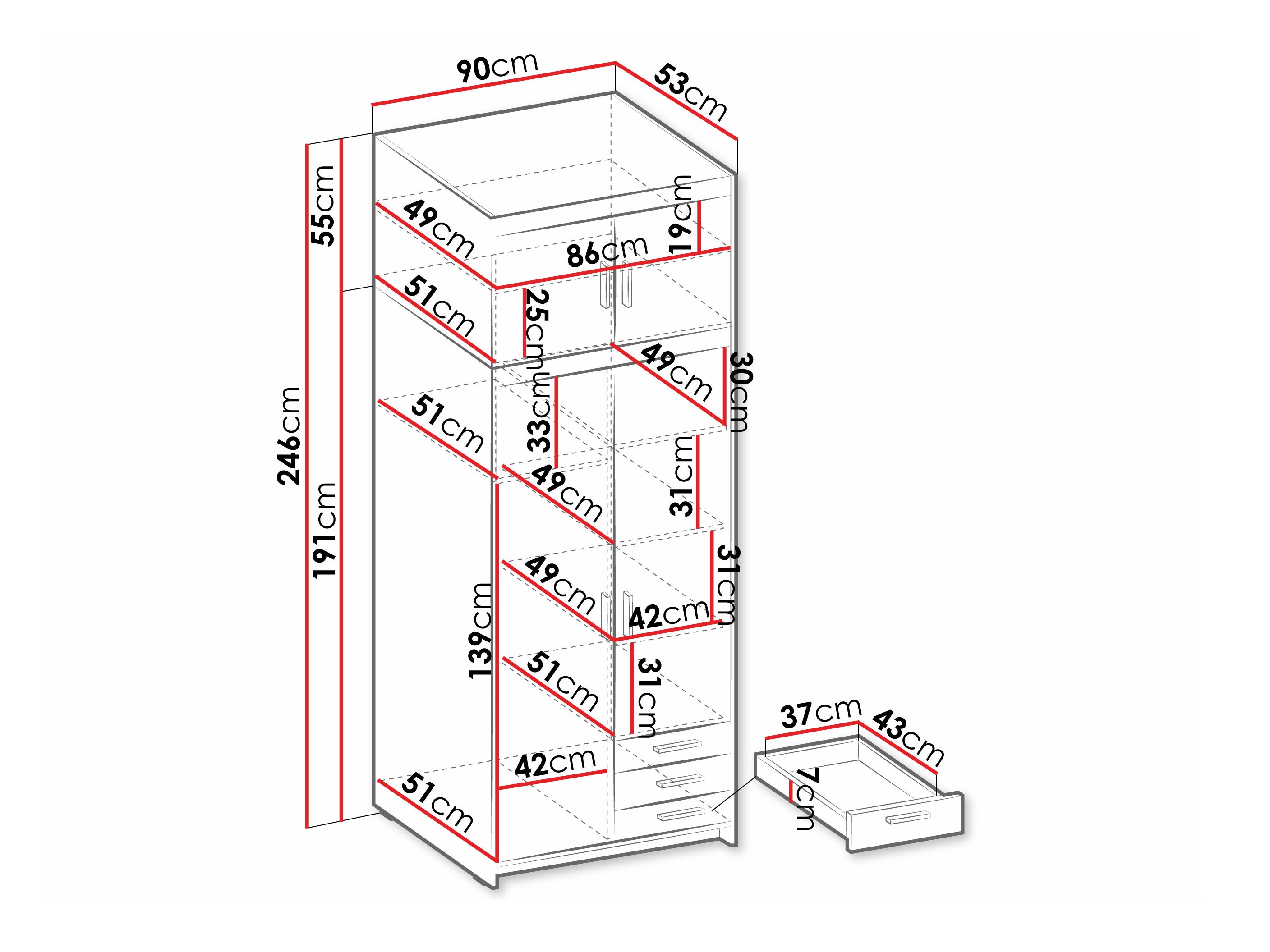 Dulap Novduni 113 (Alb)