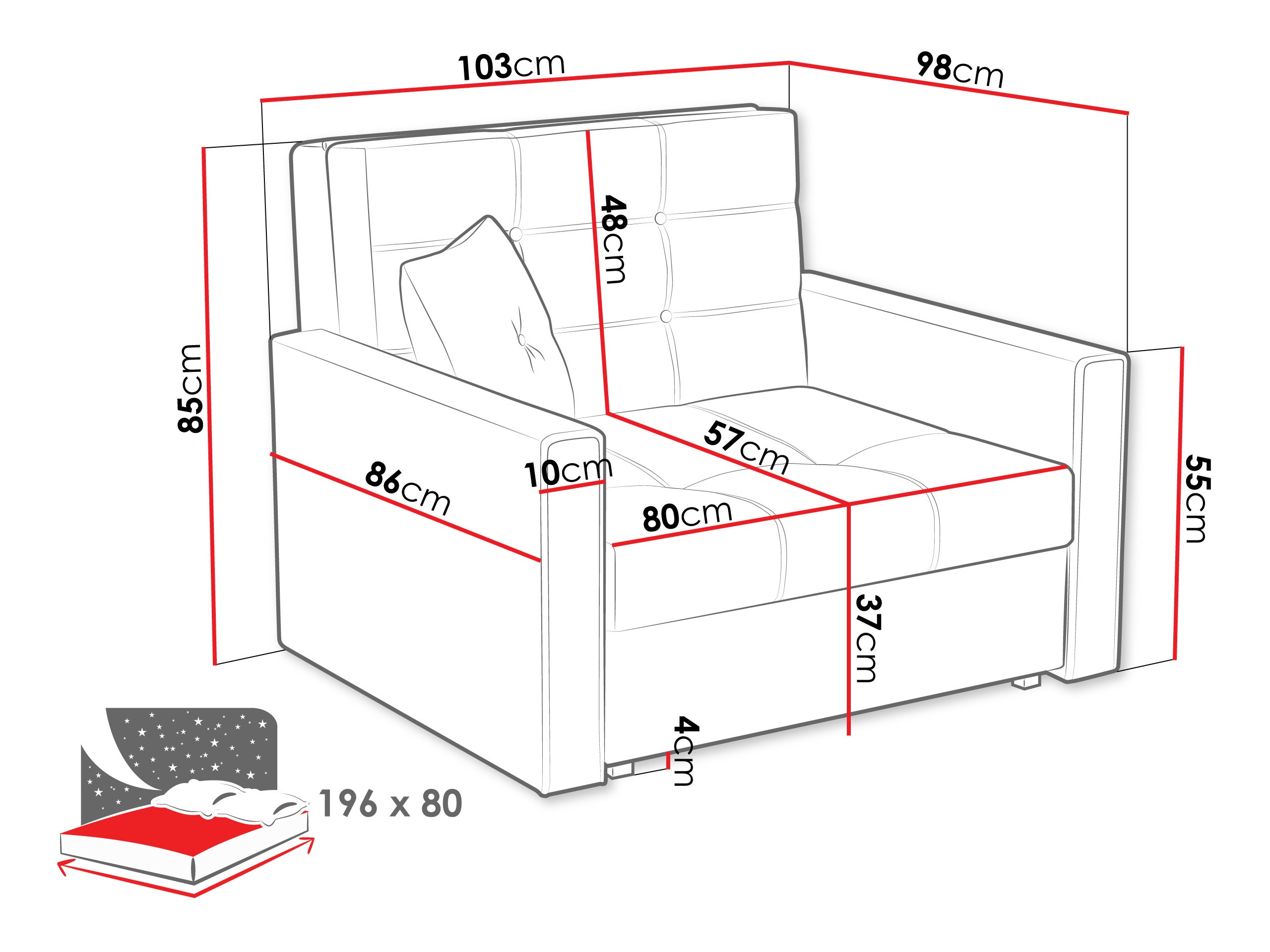 Fotoliu Seruna I (Nazar 225.06)