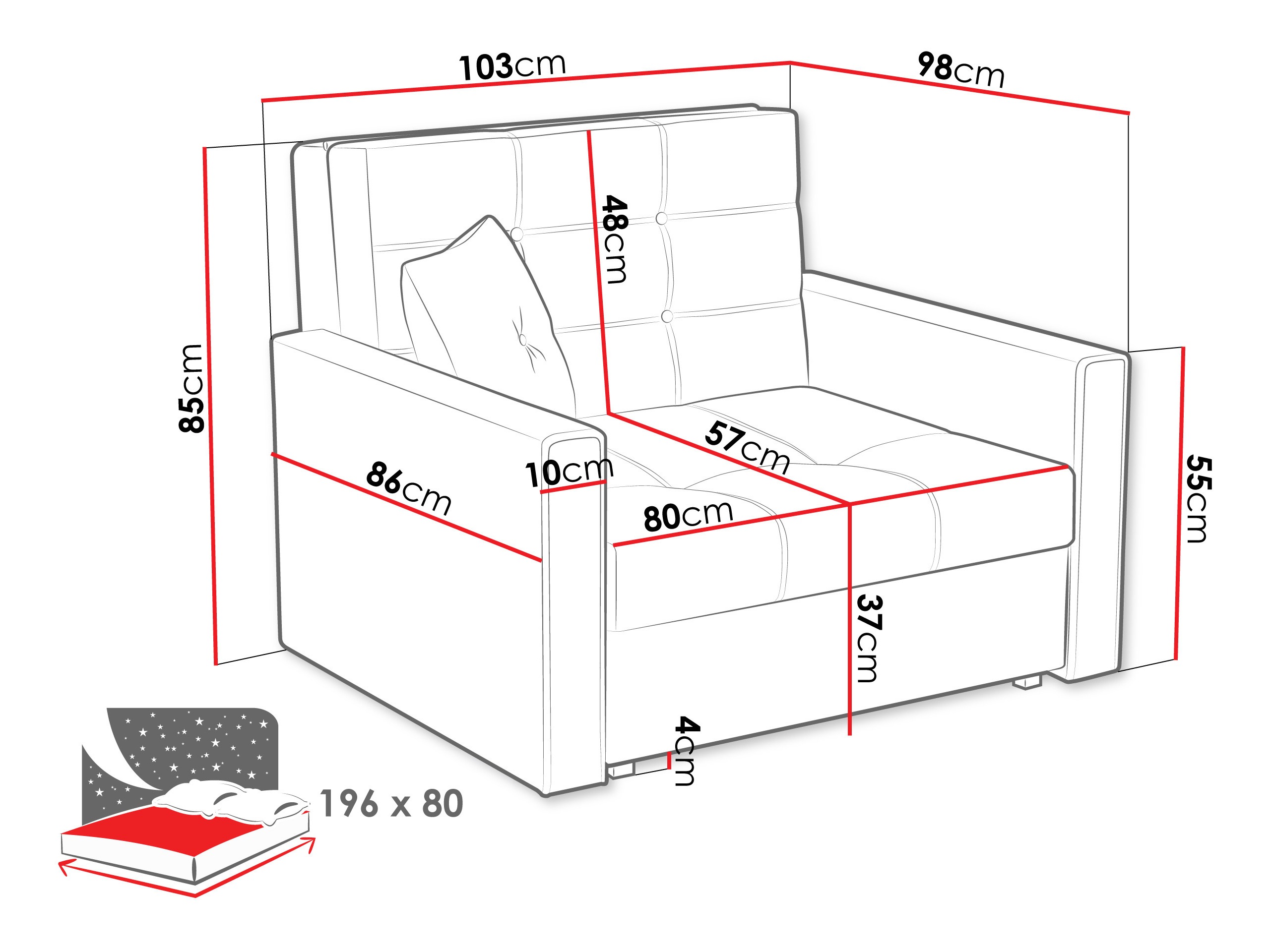 Fotoliu Seruna I (Tatum 279)