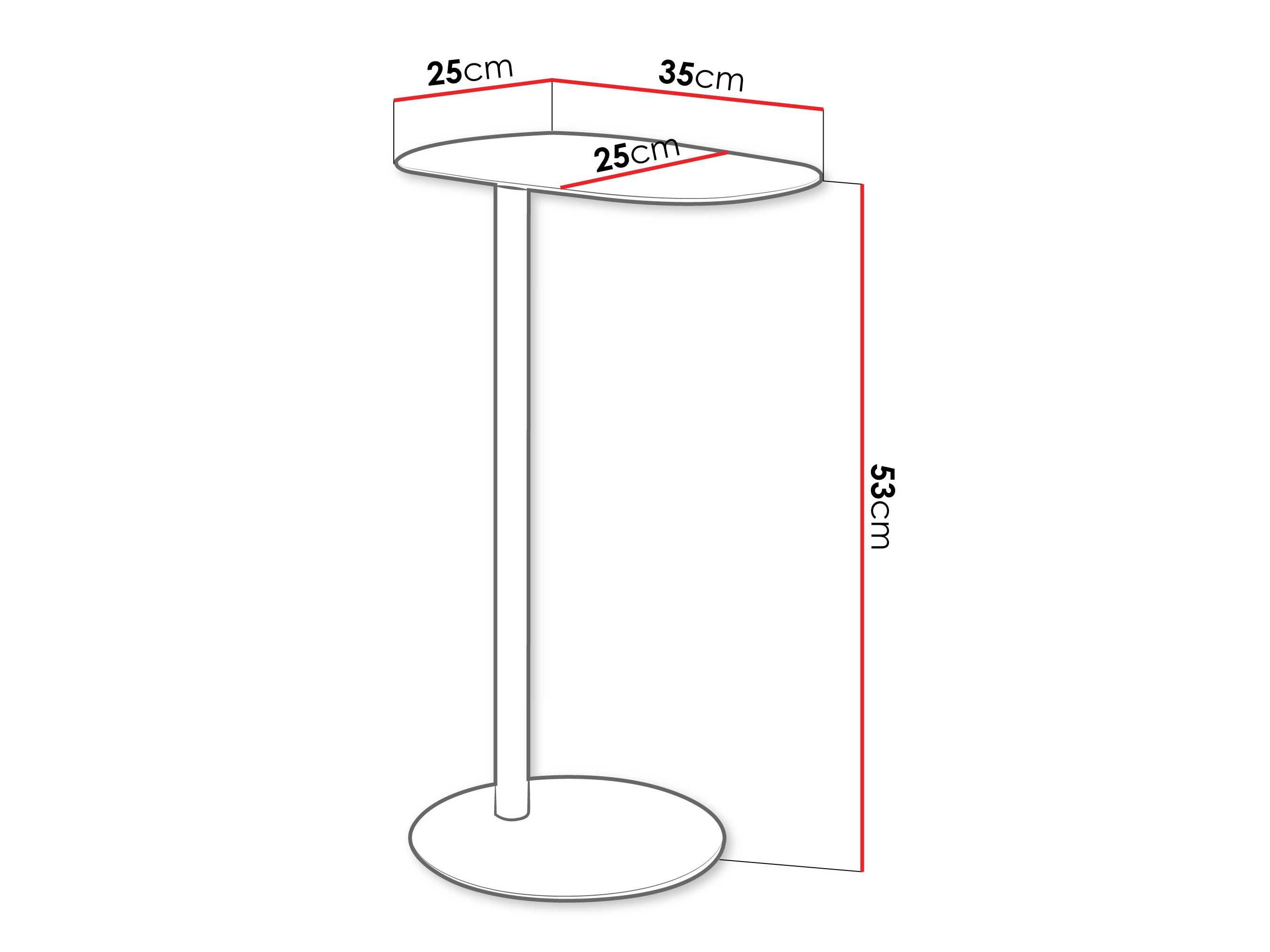 Măsuță laterală Via (Alb)