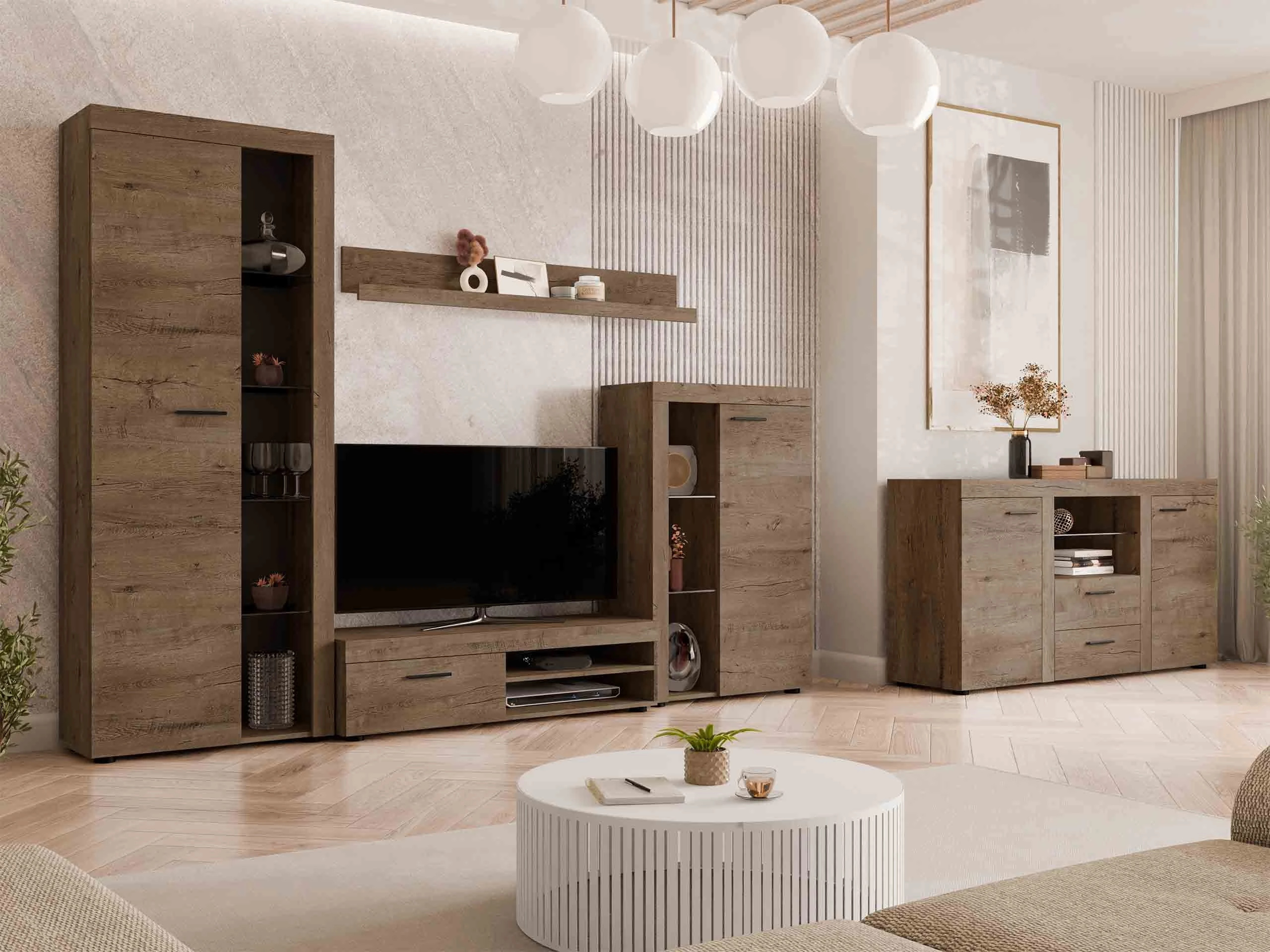 Set de living Univio (Stejar lefkas)