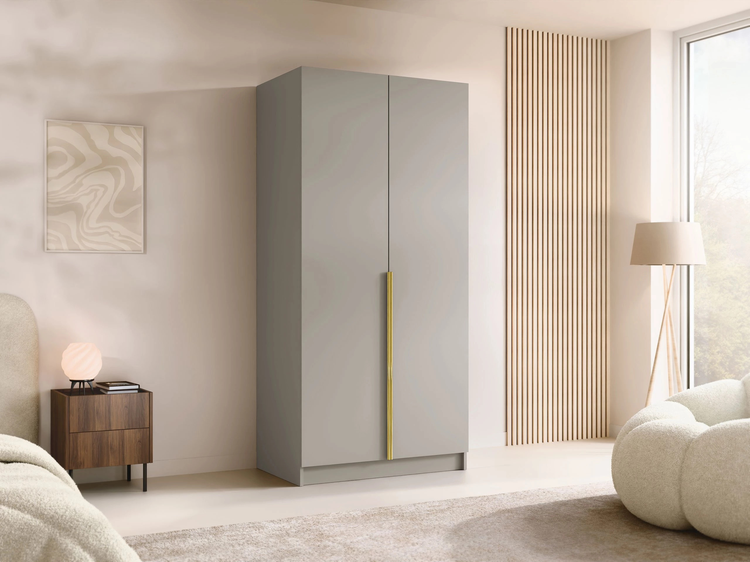 Dulap Closico 195 (Cașmir + Auriu)