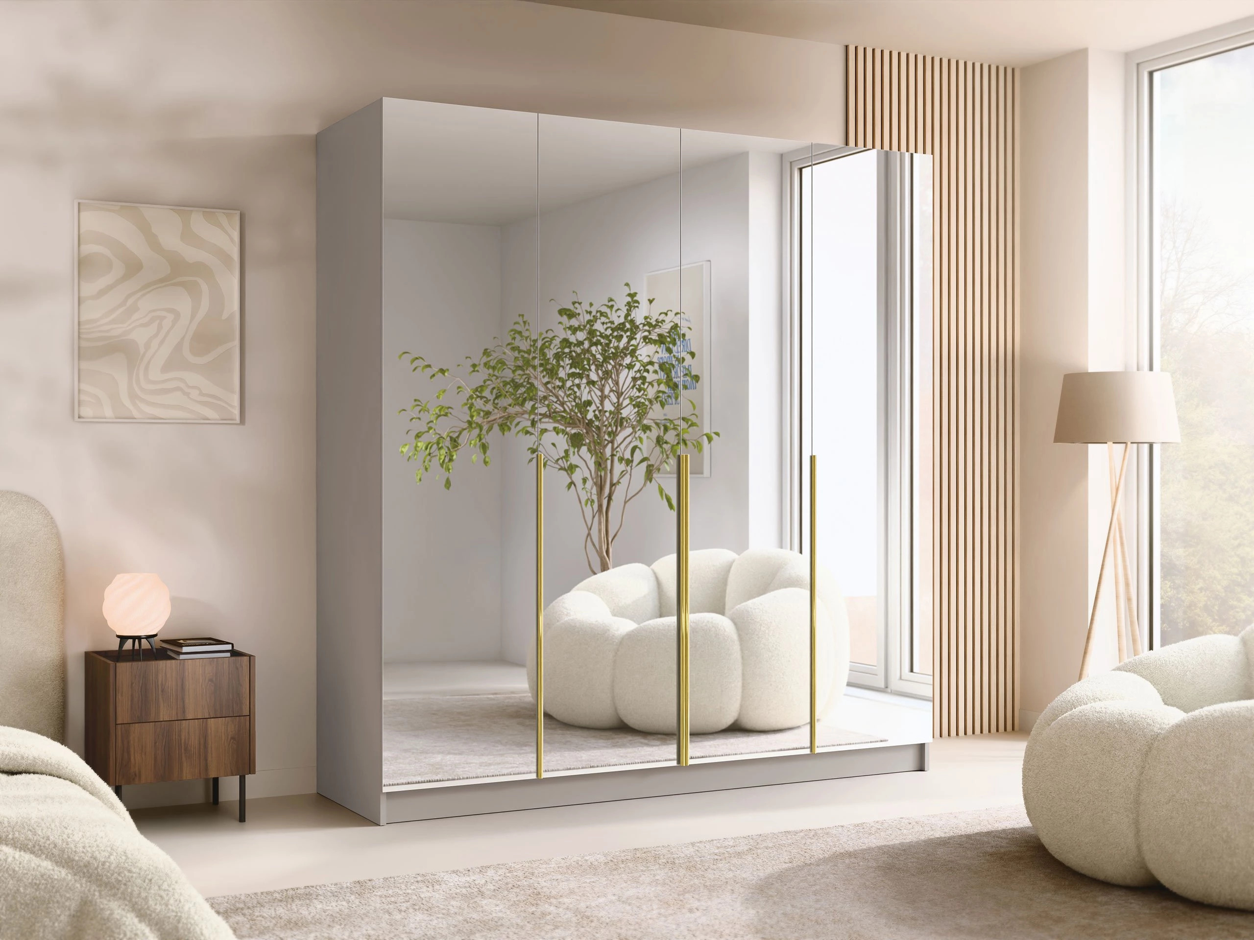 Dulap Closico 190 (Cașmir + Auriu)