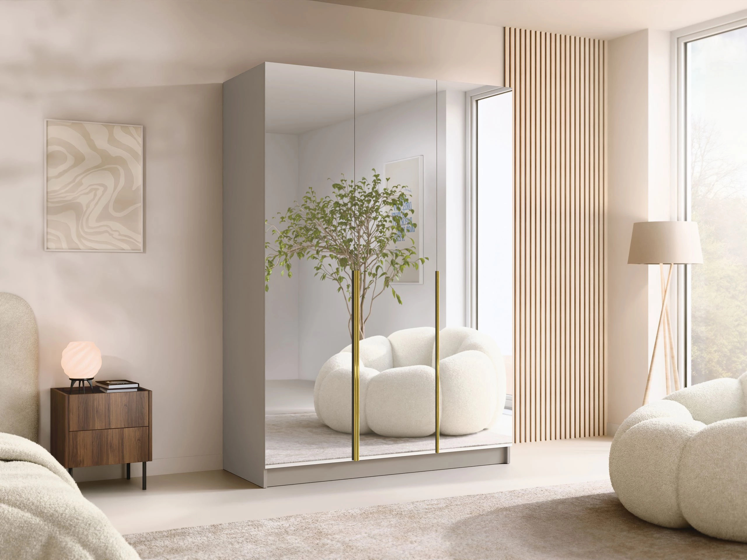 Dulap Closico 196 (Cașmir + Auriu)