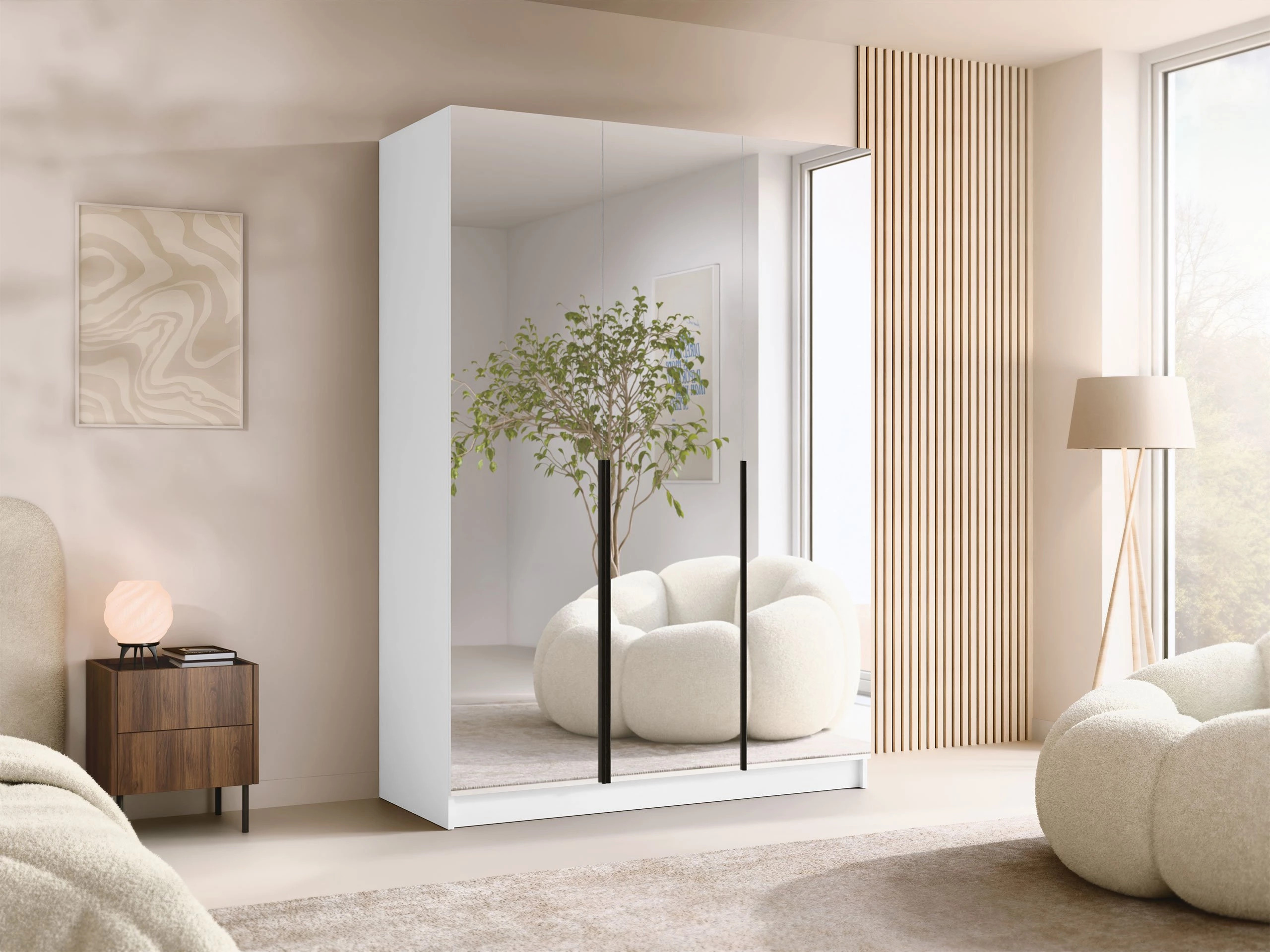 Dulap Closico Decoron III (Alb + Negru)