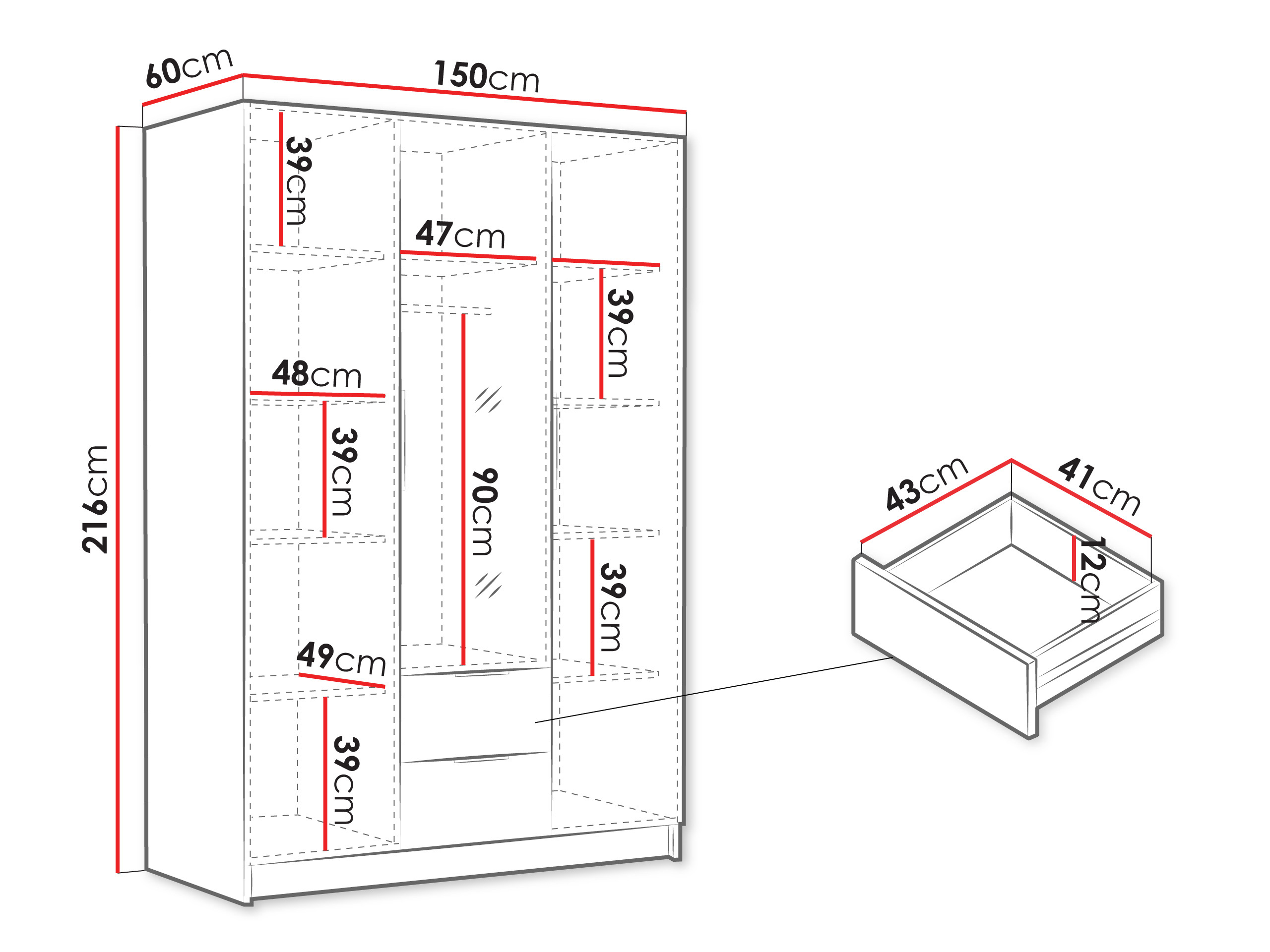 Dulap Closico 199 (Alb)