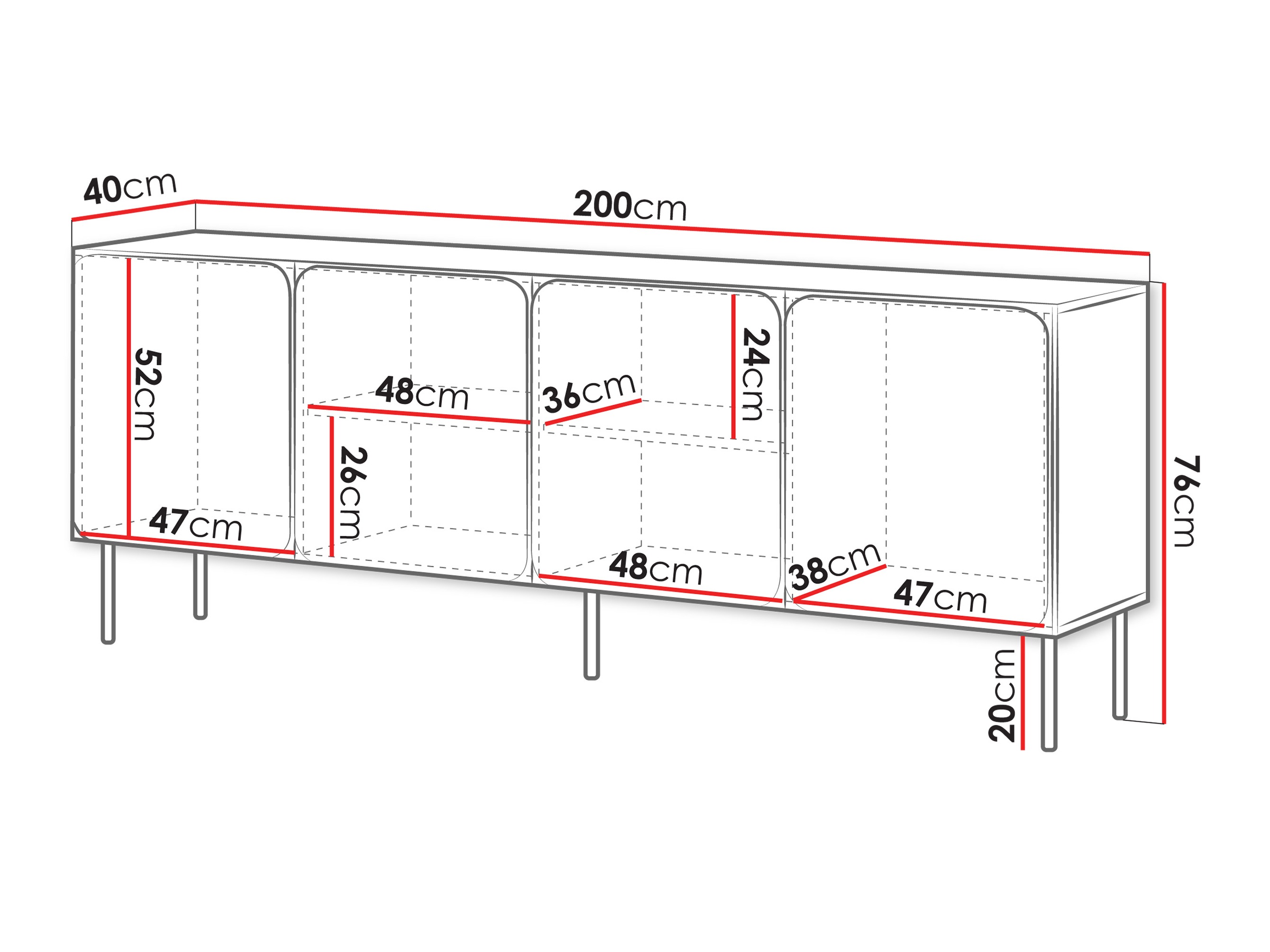 Bufet Fentore 100 (Cașmir)