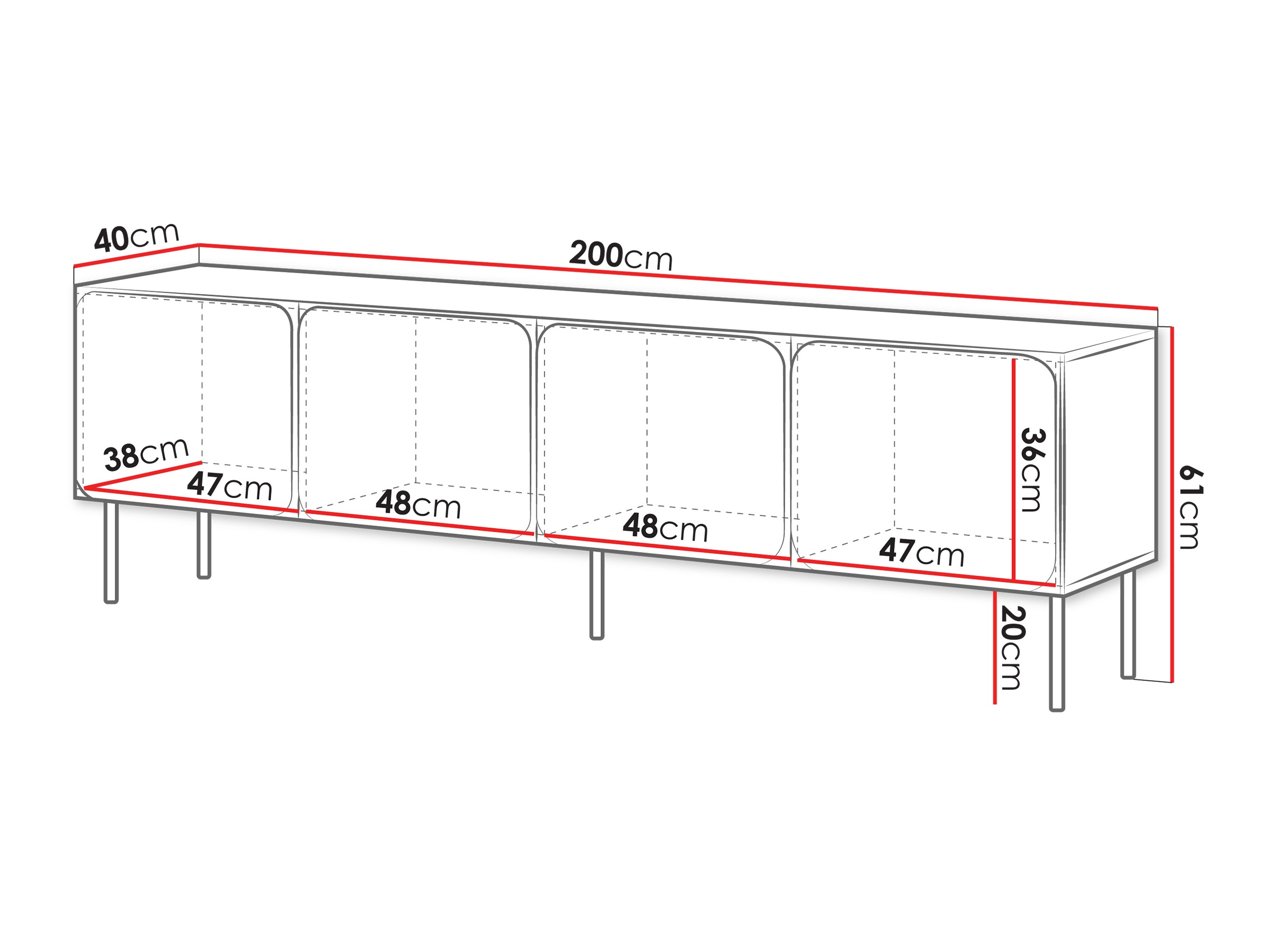 Comodă TV Fentore 101 (Cașmir)