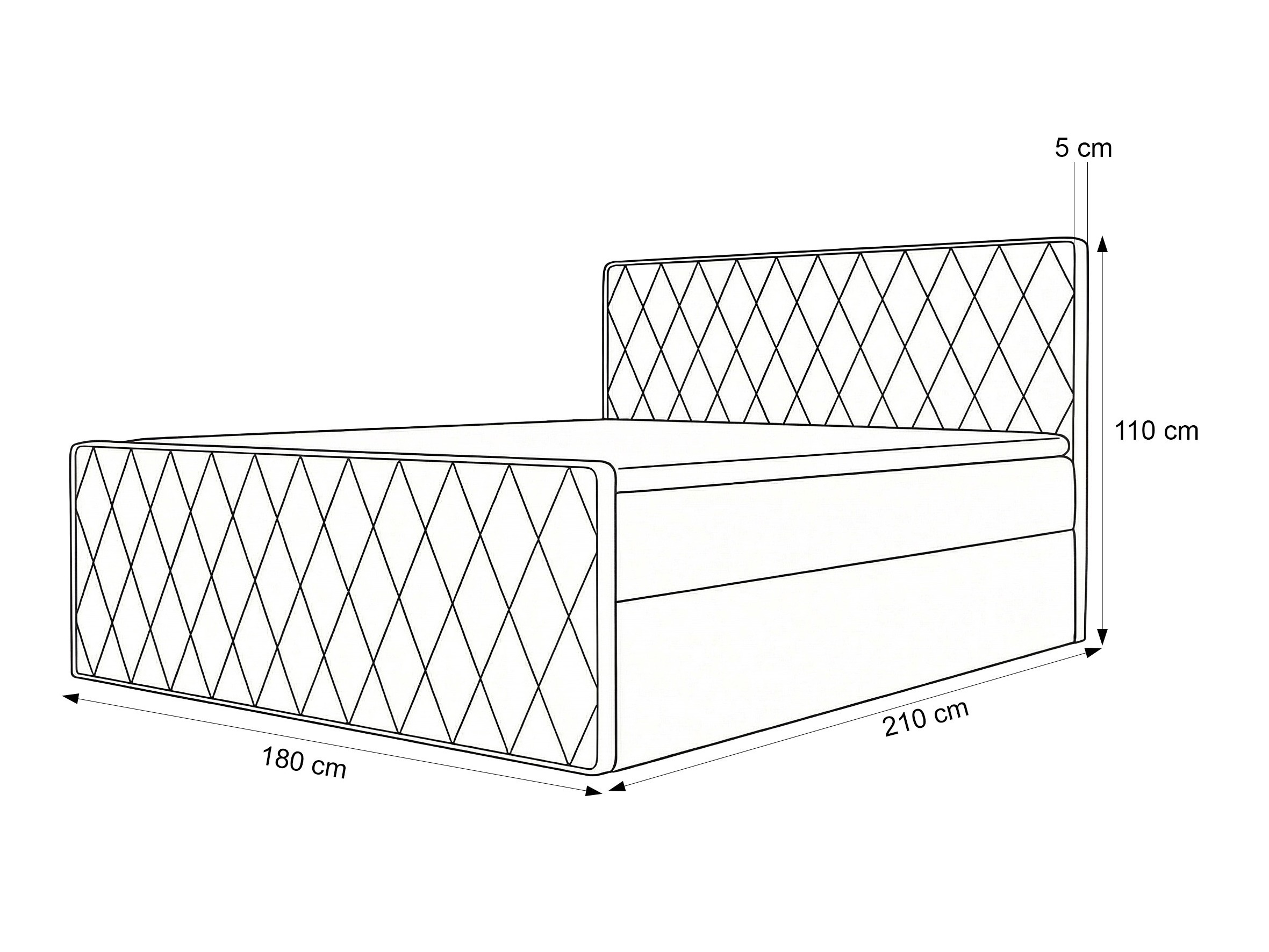 Pat boxspring Martinez 129 (Magic Velvet 2216)