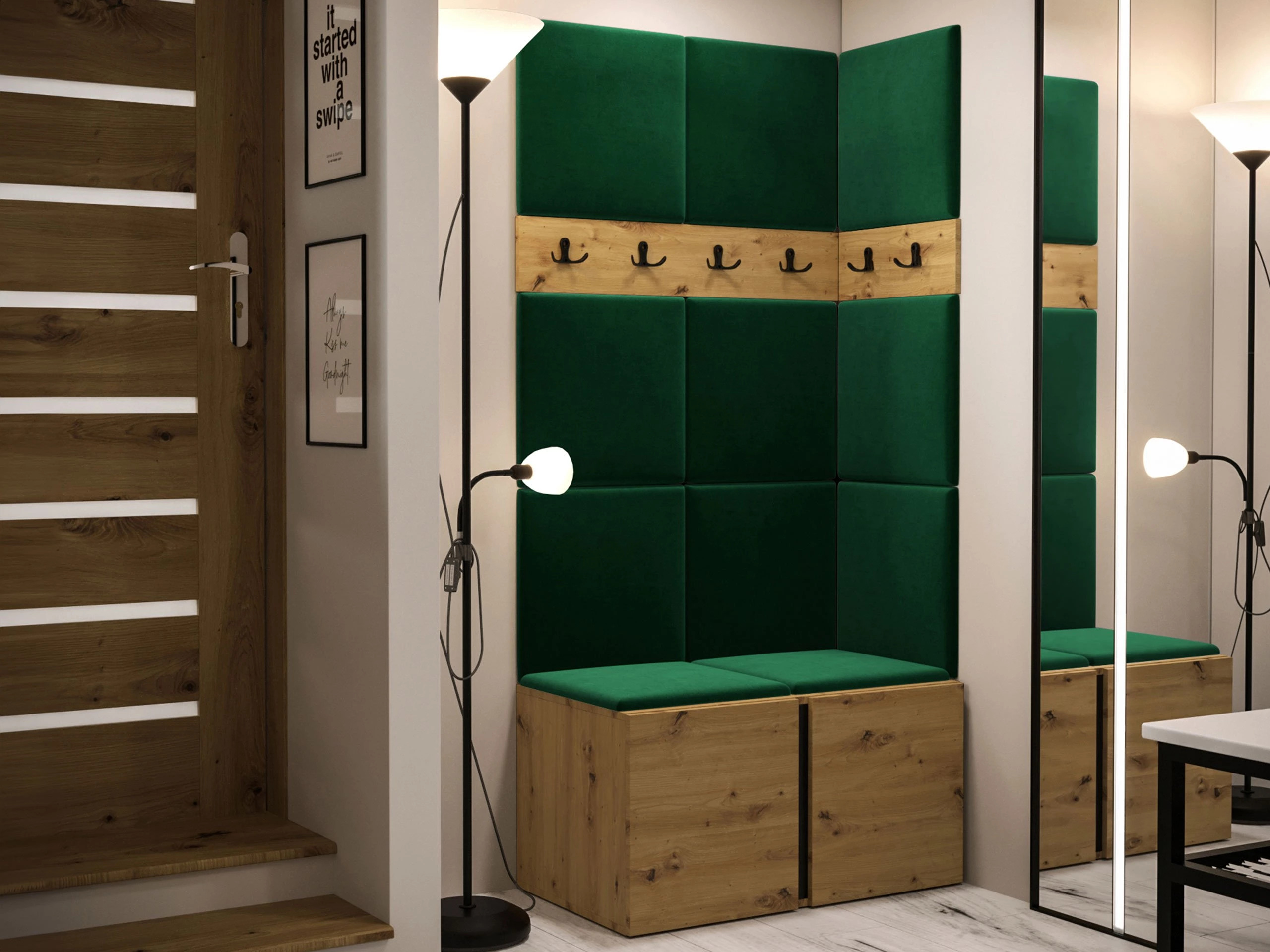 Set de hol Pinis I (Stejar artizan)