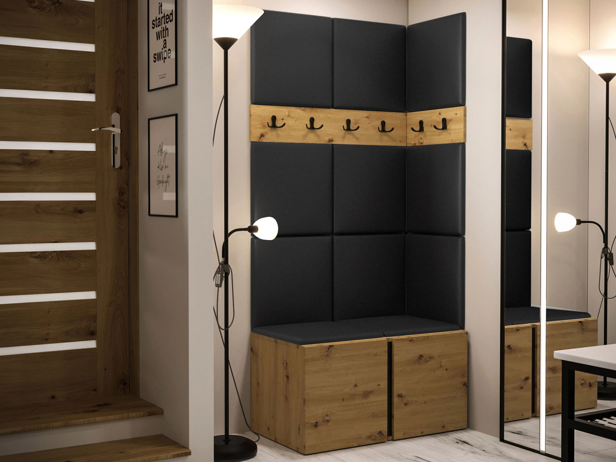 Set de hol Pinis I (Stejar artizan)
