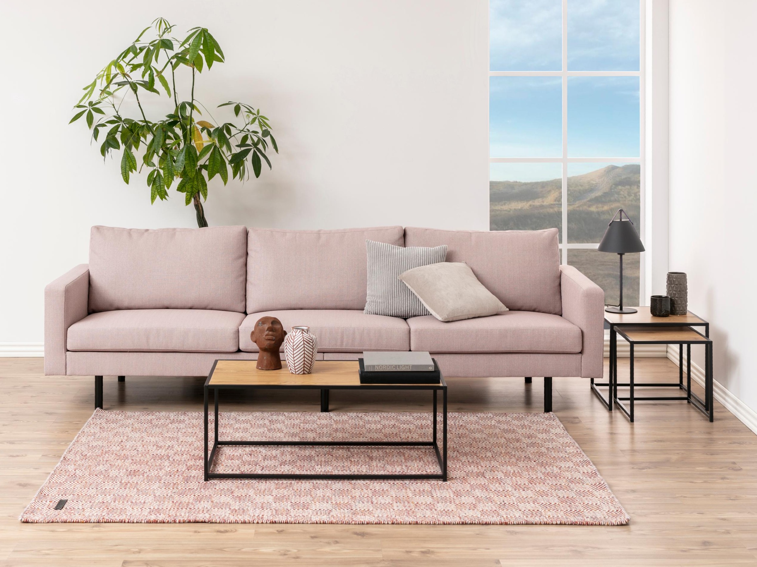 Măsuță de cafea Norsica Sevferi 147 (Stejar natur + Negru)