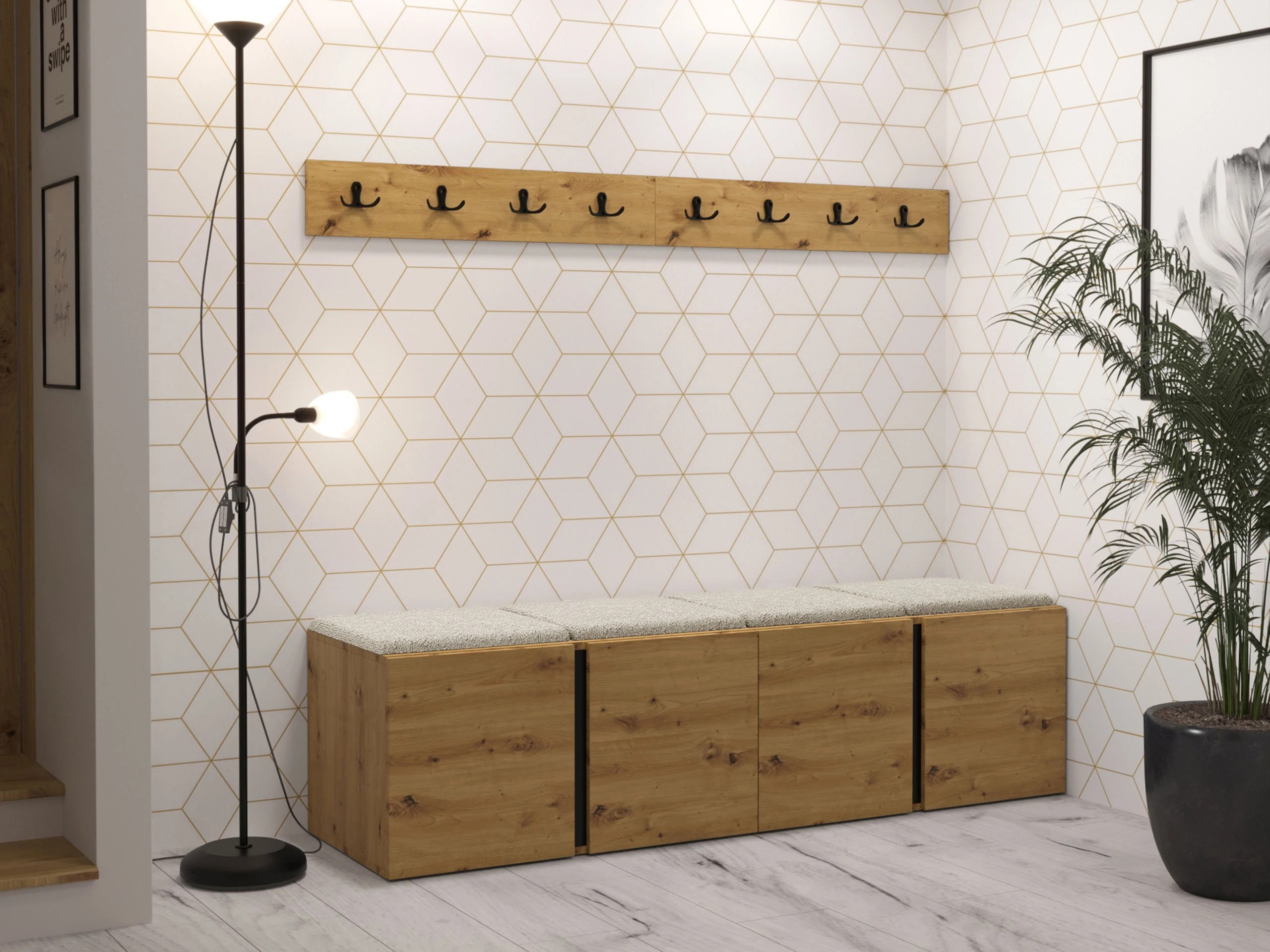 Set de hol Pinis VII (Stejar artizan)