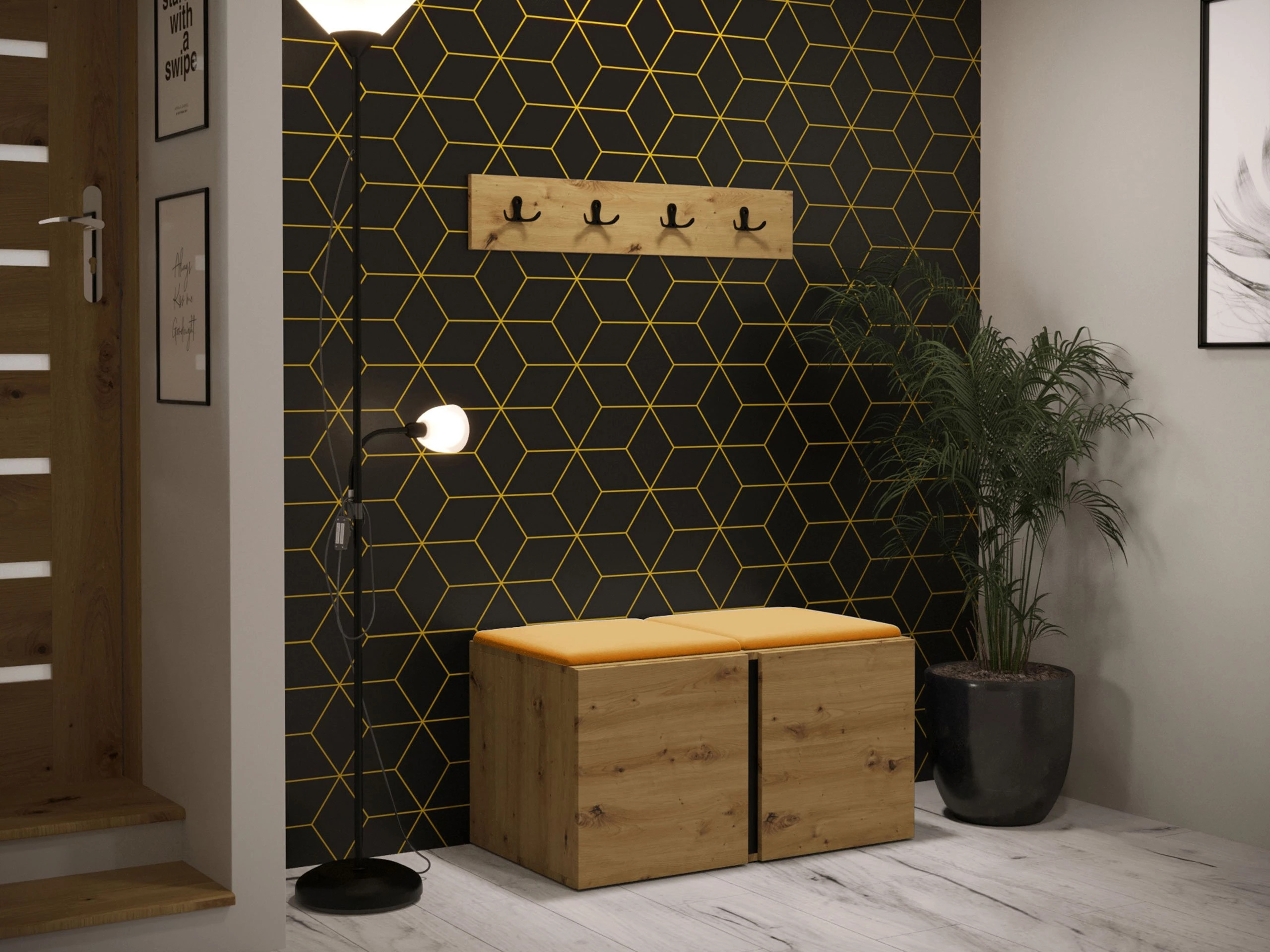 Set de hol Pinis VI (Stejar artizan)