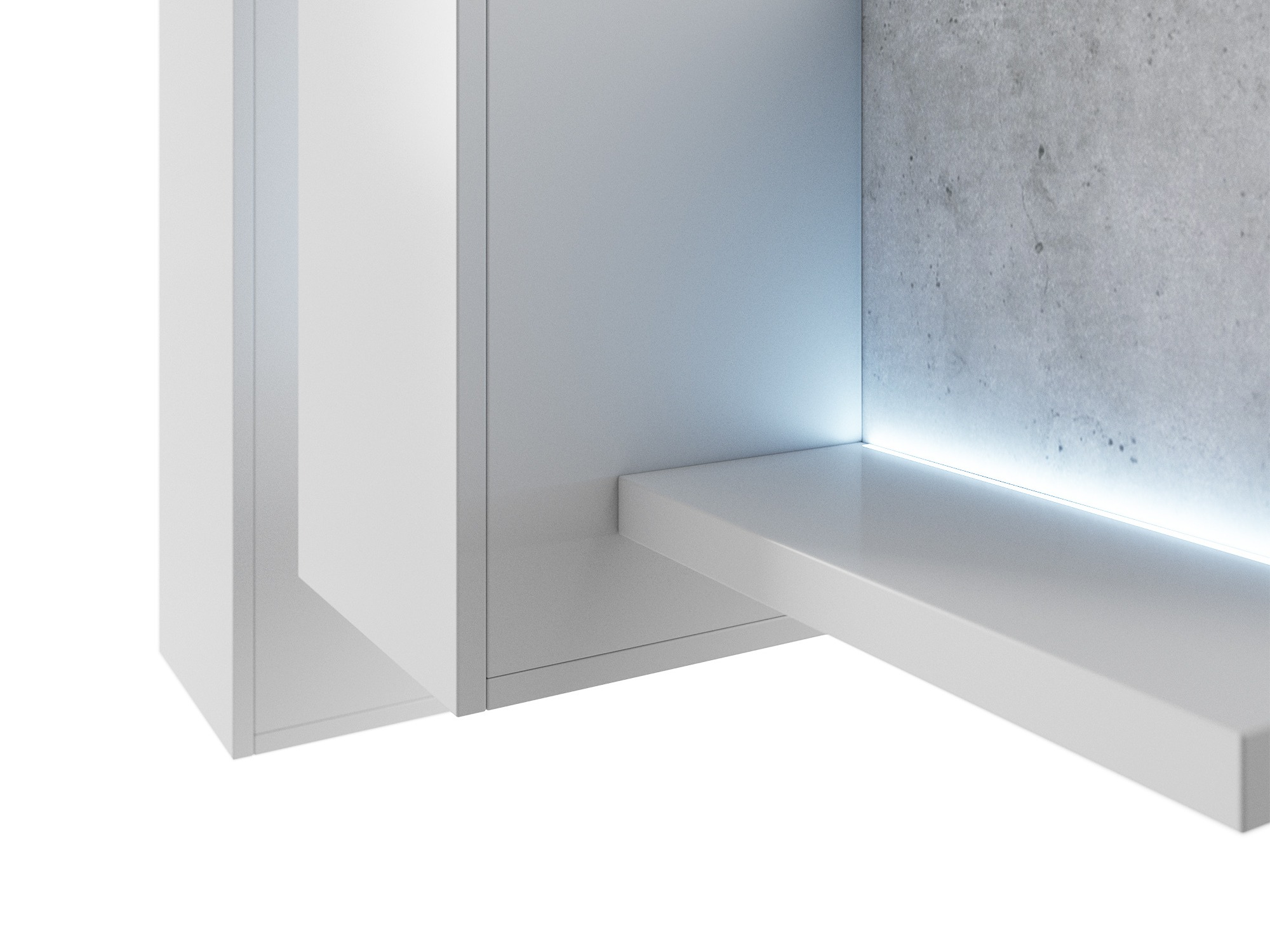 Dulap de perete Lutiva 101 (Alb + Beton)
