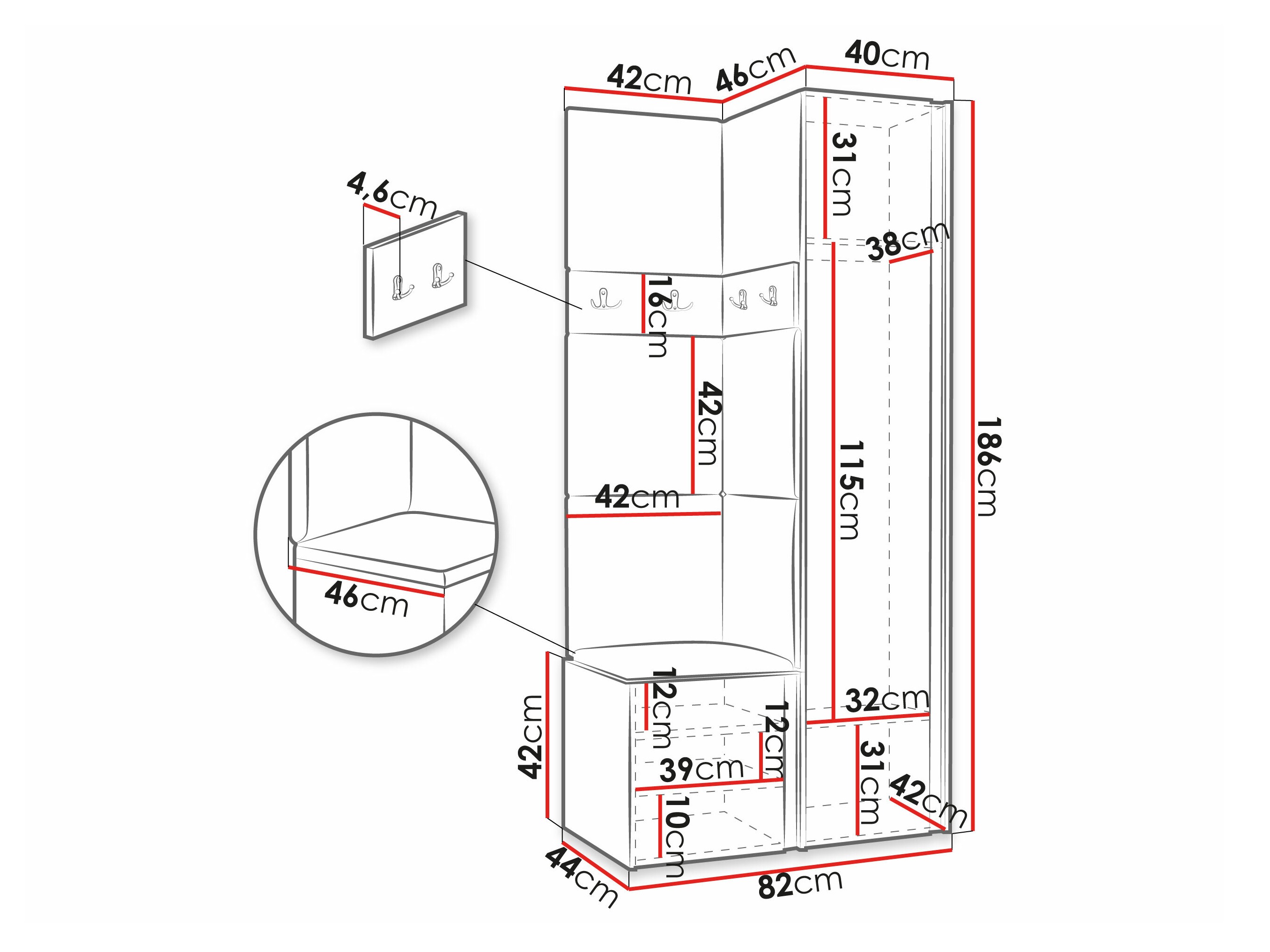 Set de hol Pinis XXV (Alb)