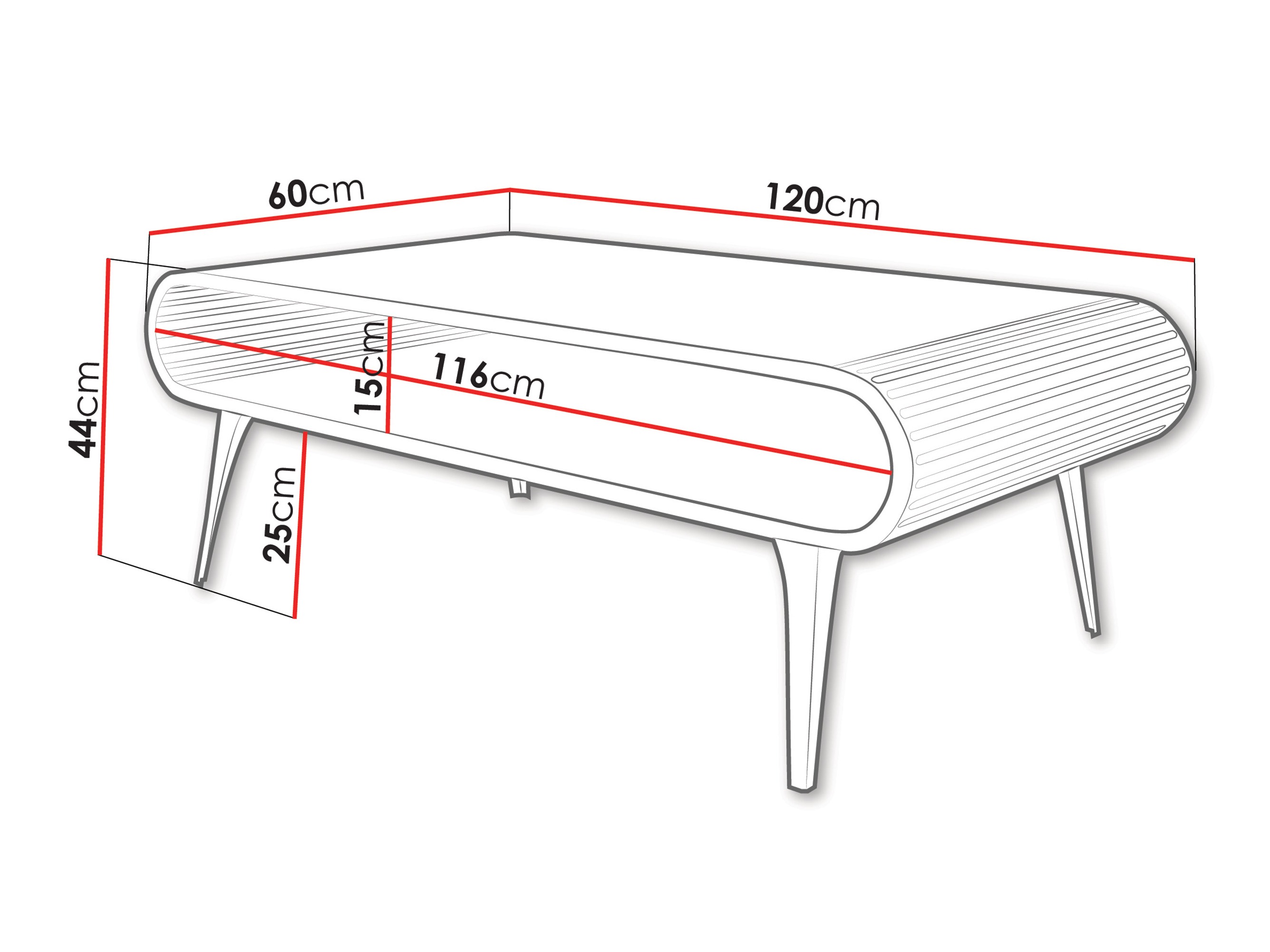 Măsuță de cafea Oswego 162 (Alb)