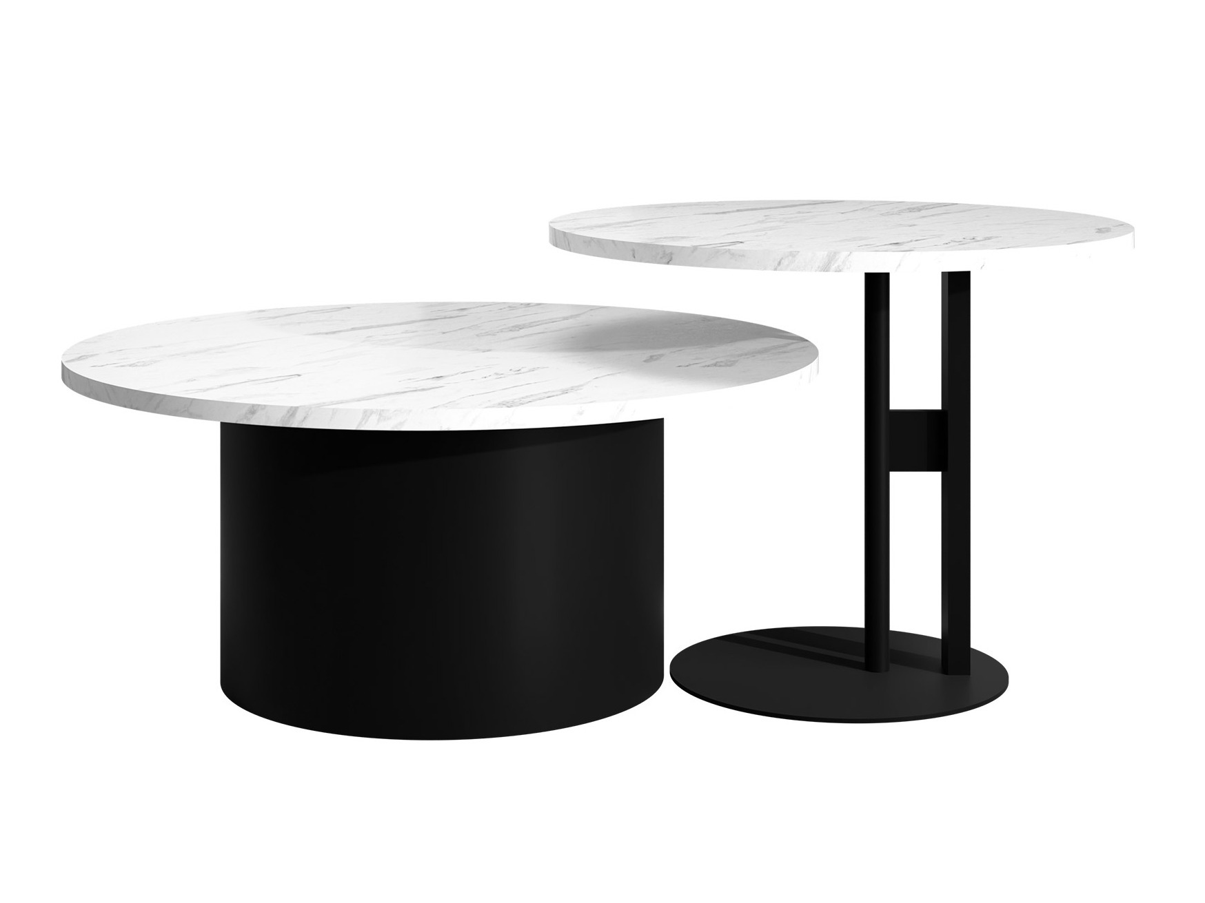Set de măsuțe de cafea Oswego 159 (Marmură albă)